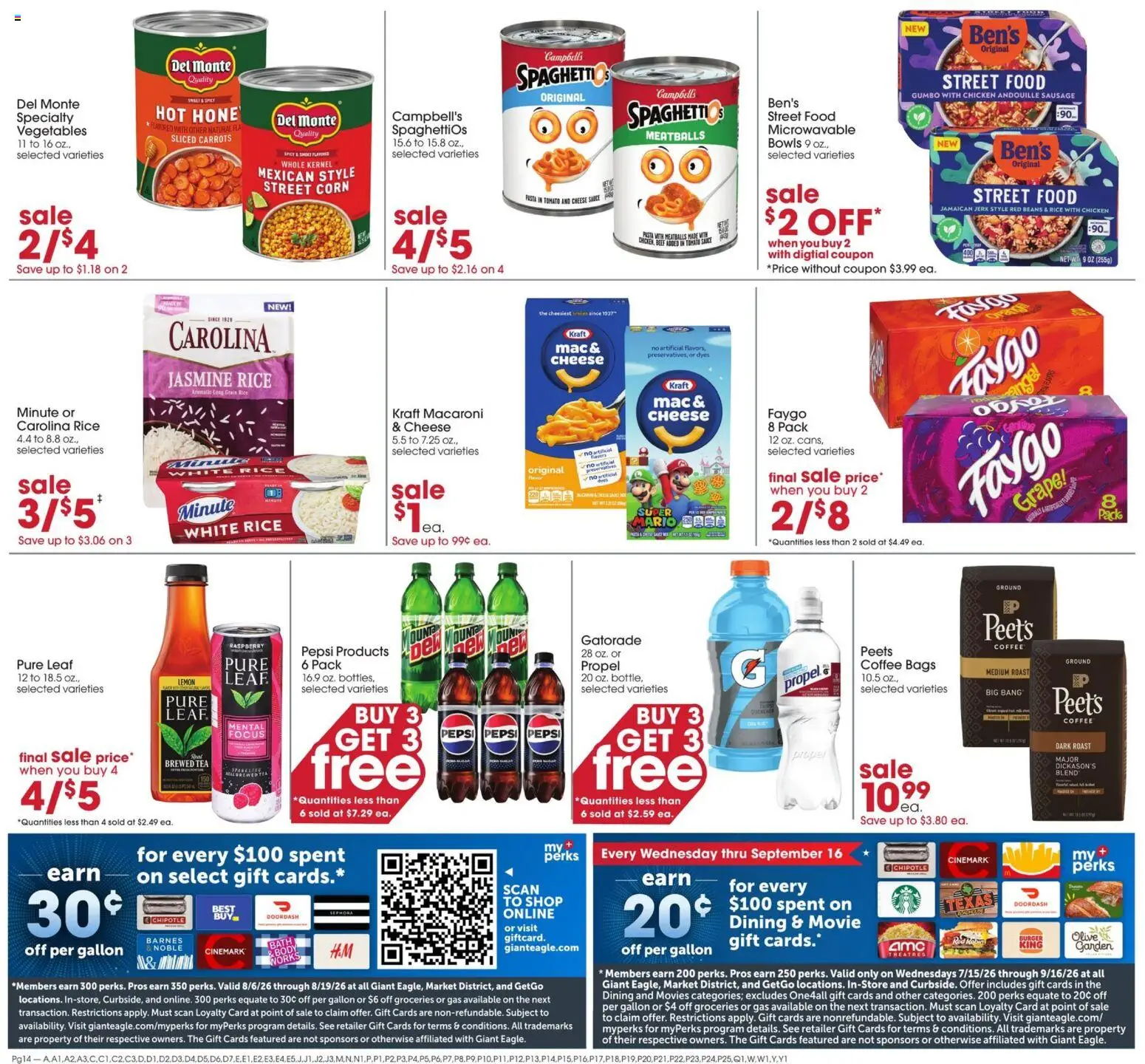 Giant Eagle Weekly Ad - valid from 08/13/2026 | Page: 12 | Products: Groceries, Cheese, Pasta, Carrots