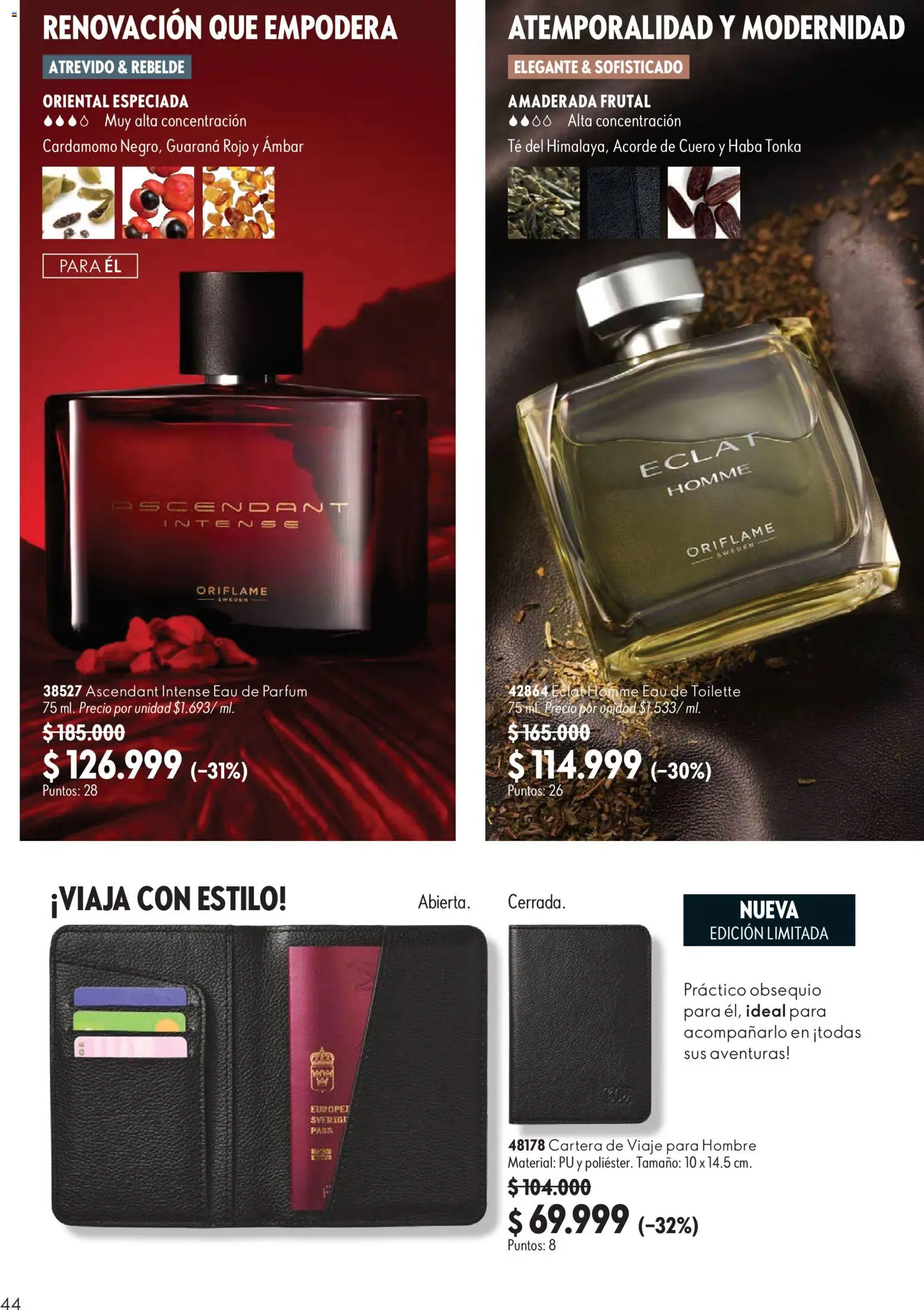 Oriflame revista - valida desde el 11/07/2026 | Página: 44 | Productos: Té, Cartera, Eau de toilette