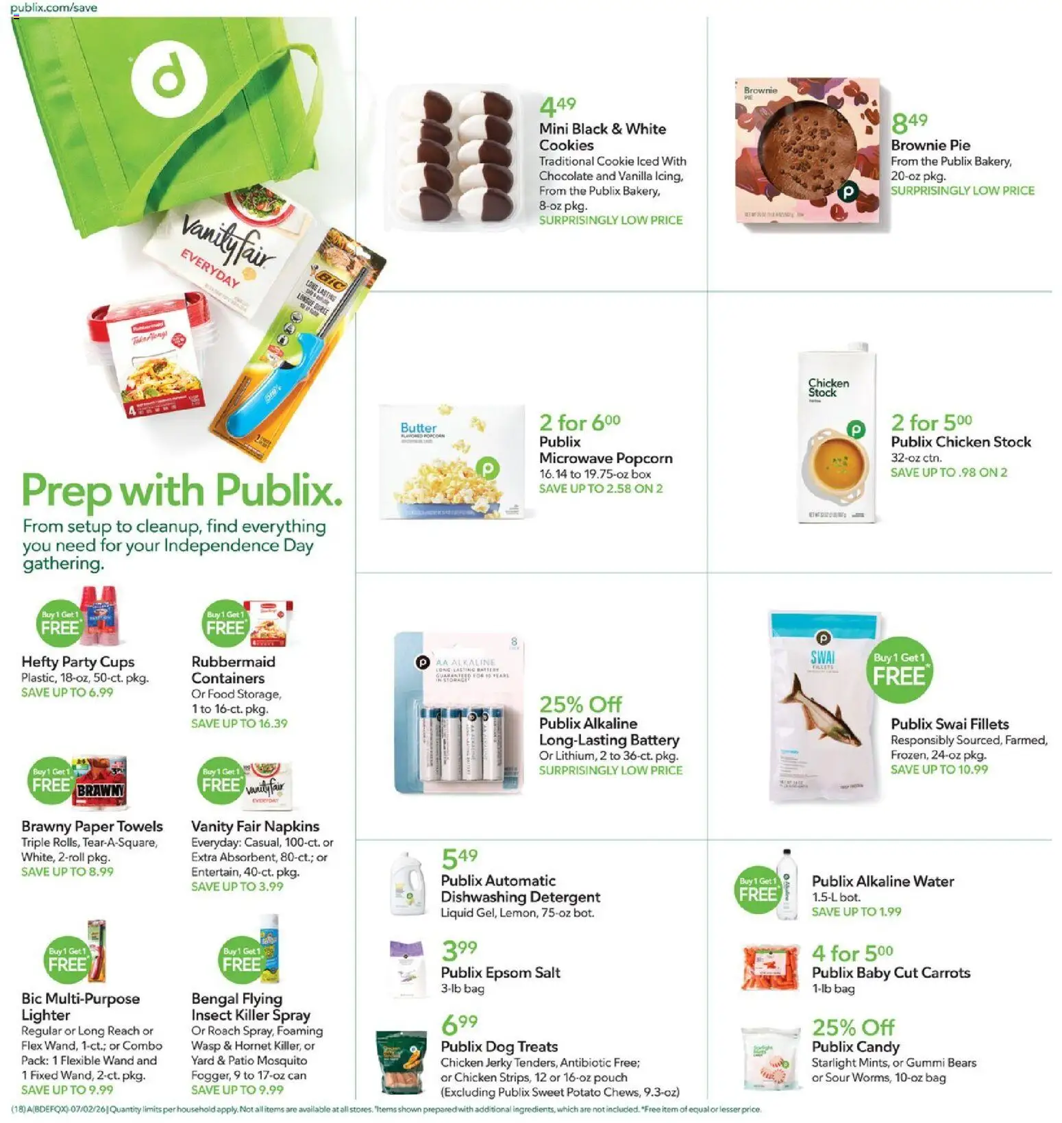 Publix Weekly Ad - valid from 07/01/2026 | Page: 18 | Products: Butter, Chocolate, Water, Salt