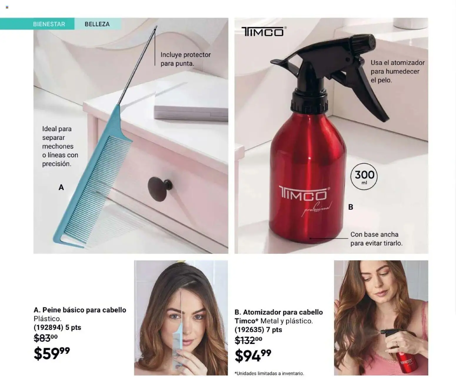 Nuevas ofertas de AVON válidas en toda la República Mexicana desde el 31/07/2026. ¡Encuentra las mejores ofertas en AVON Casa & Estilo 12 2026! | Página: 120 | Productos: Peine