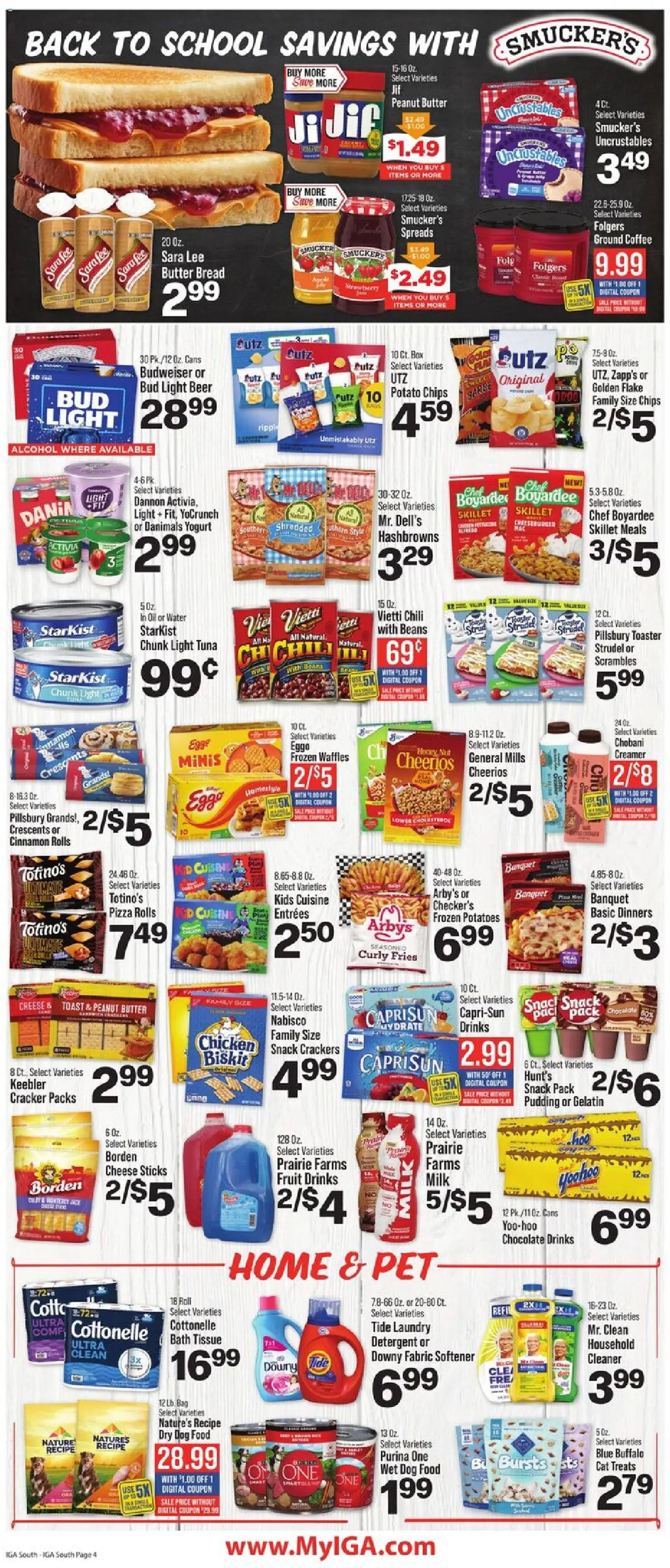 IGA Weekly Ad - valid from 07/15/2026 | Page: 5 | Products: Dog Food, Milk, Pizza, Chips