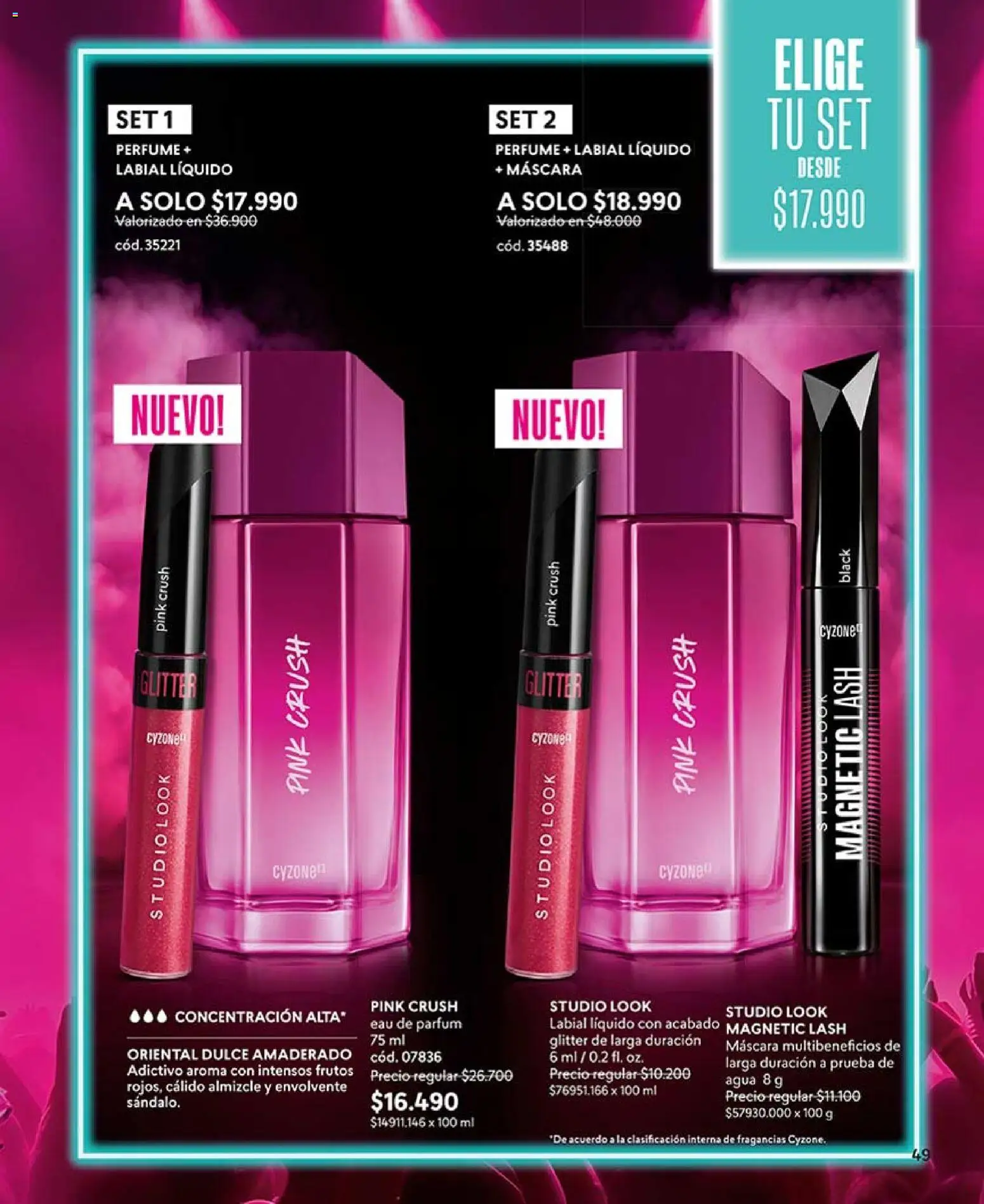Catálogo CyZone Campaña 6 │ válido desde el 31.03.2026 | Página: 49 | Productos: Glitter, Agua, Perfume, Labial