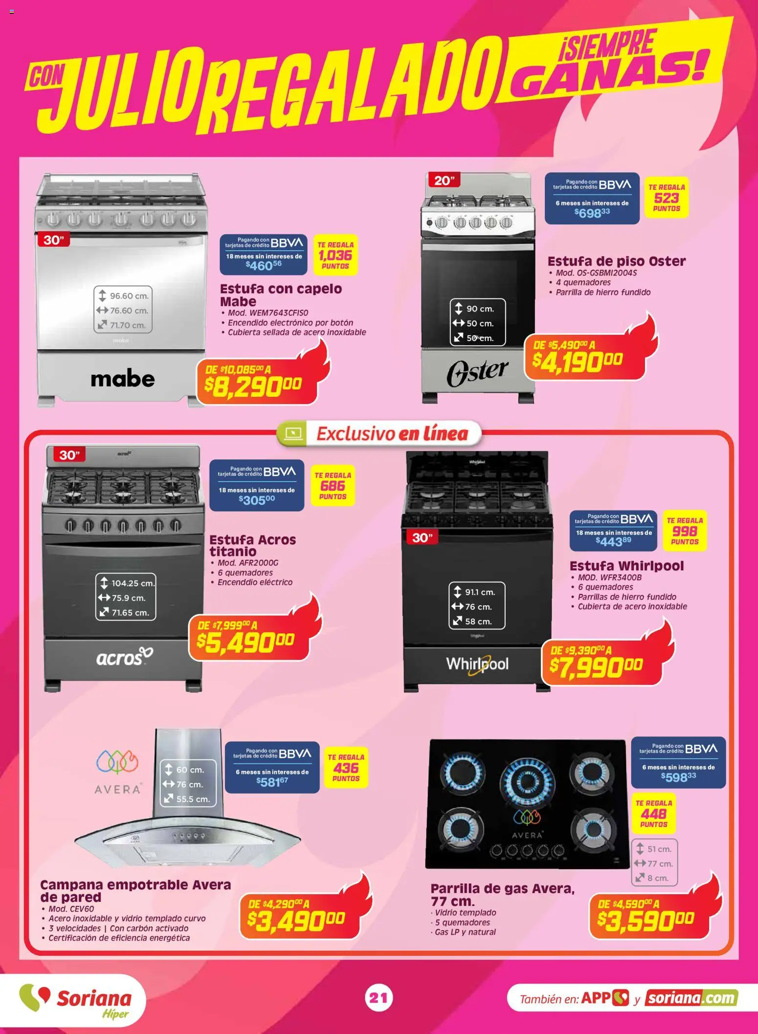 Nuevas ofertas de Soriana válidas en toda la República Mexicana desde el 03.06.2026. ¡Encuentra las mejores ofertas en Soriana Con Julio Regalado siempre ganas Híper Nacional! | Página: 20 | Productos: Parrilla, Té, Campana