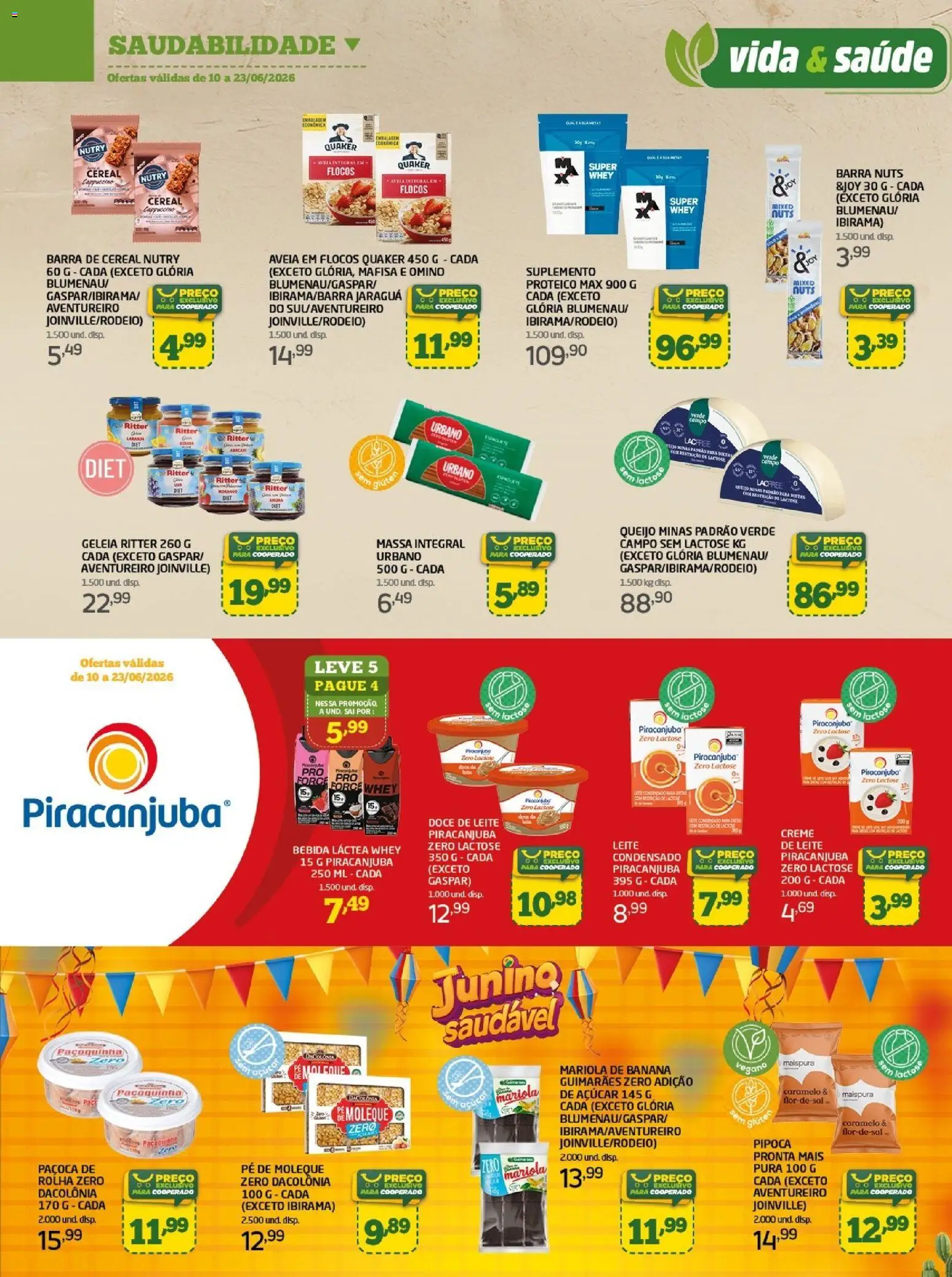 Cooper Folheto - válido de 10.06.2026 | Página: 7 | Produtos: Leite, Geleia, Paçoca, Pipoca