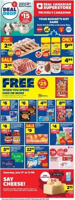 Preview of Real Canadian Superstore weekly flyer - AB from shop Real Canadian Superstore valid from Jul 9, 2026 | Page: 6 | Products: PC, Game, Chicken, Pork