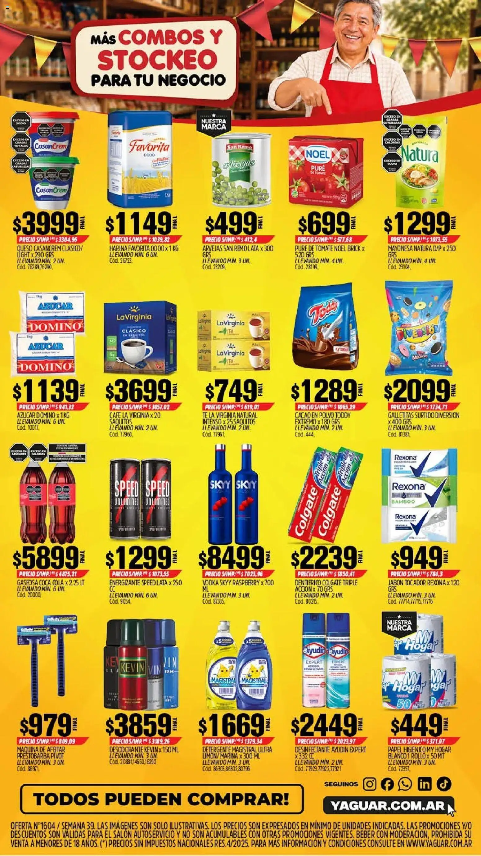 Yaguar - Oferta Semanal Neuquen │ válido desde el 21/09/2026 | Página: 2 | Productos: Desinfectante, Harina, Gaseosa, Desodorante