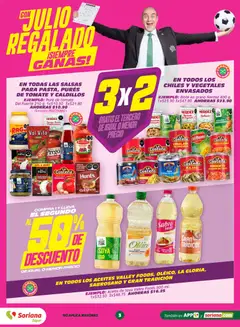 Vista previa de Soriana Con Julio Regalado siempre ganas Súper Nacional, nuevo folleto de la tienda, válido en México a partir del 19.05.2026 | Página: 3 | Productos: Chícharos, Tomate, Aceite, Pimiento