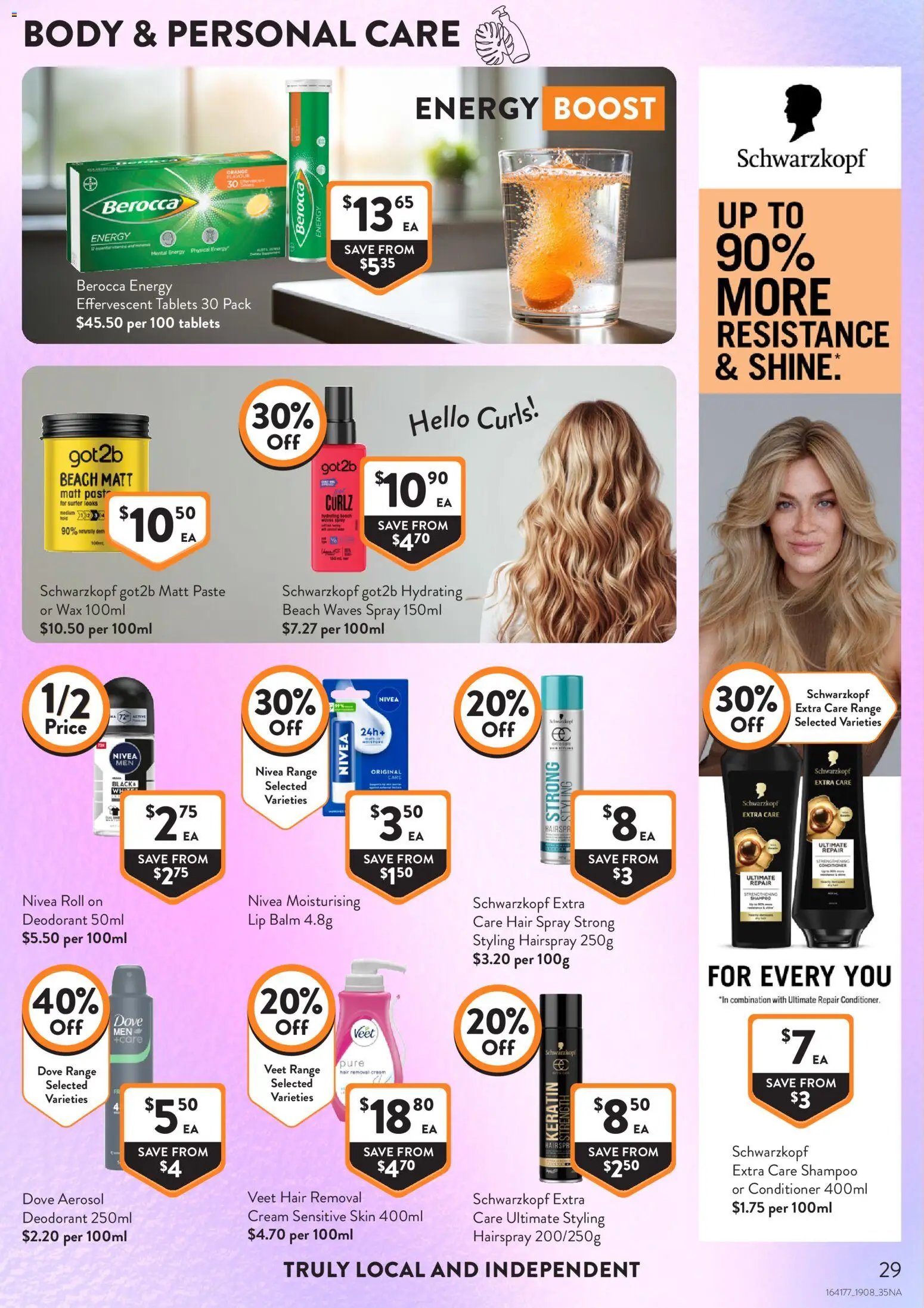 Foodworks catalogue - valid from 18/08/2026 | Page: 29 | Products: Cream, Hair removal, Sensitive skin, Tablets