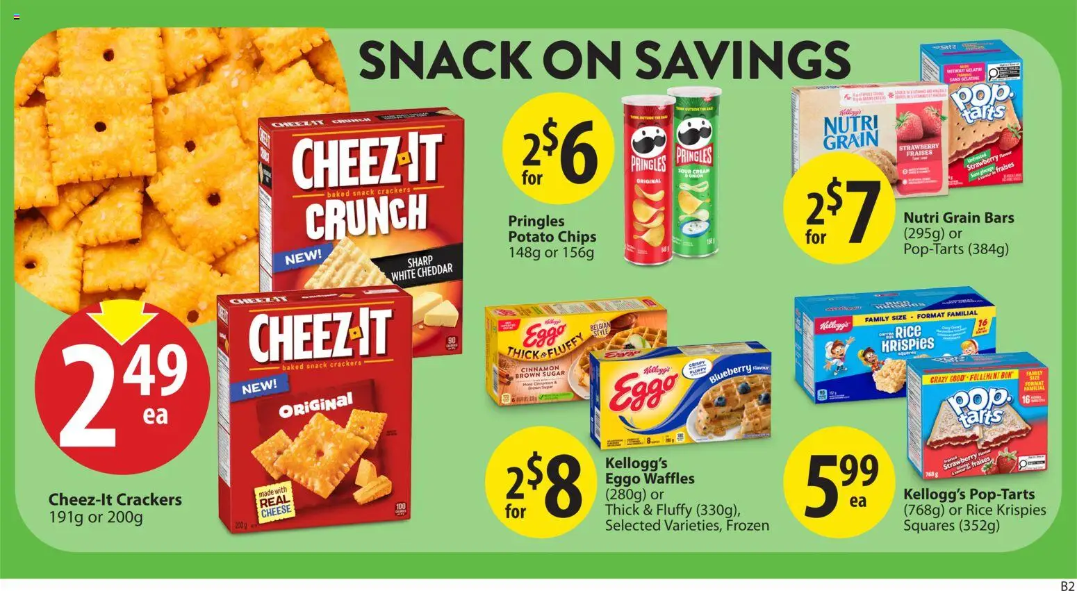 Save on foods flyer valid from 28.05.2026 | Page: 18 | Products: Sour cream, Chips, Cream, Cheese