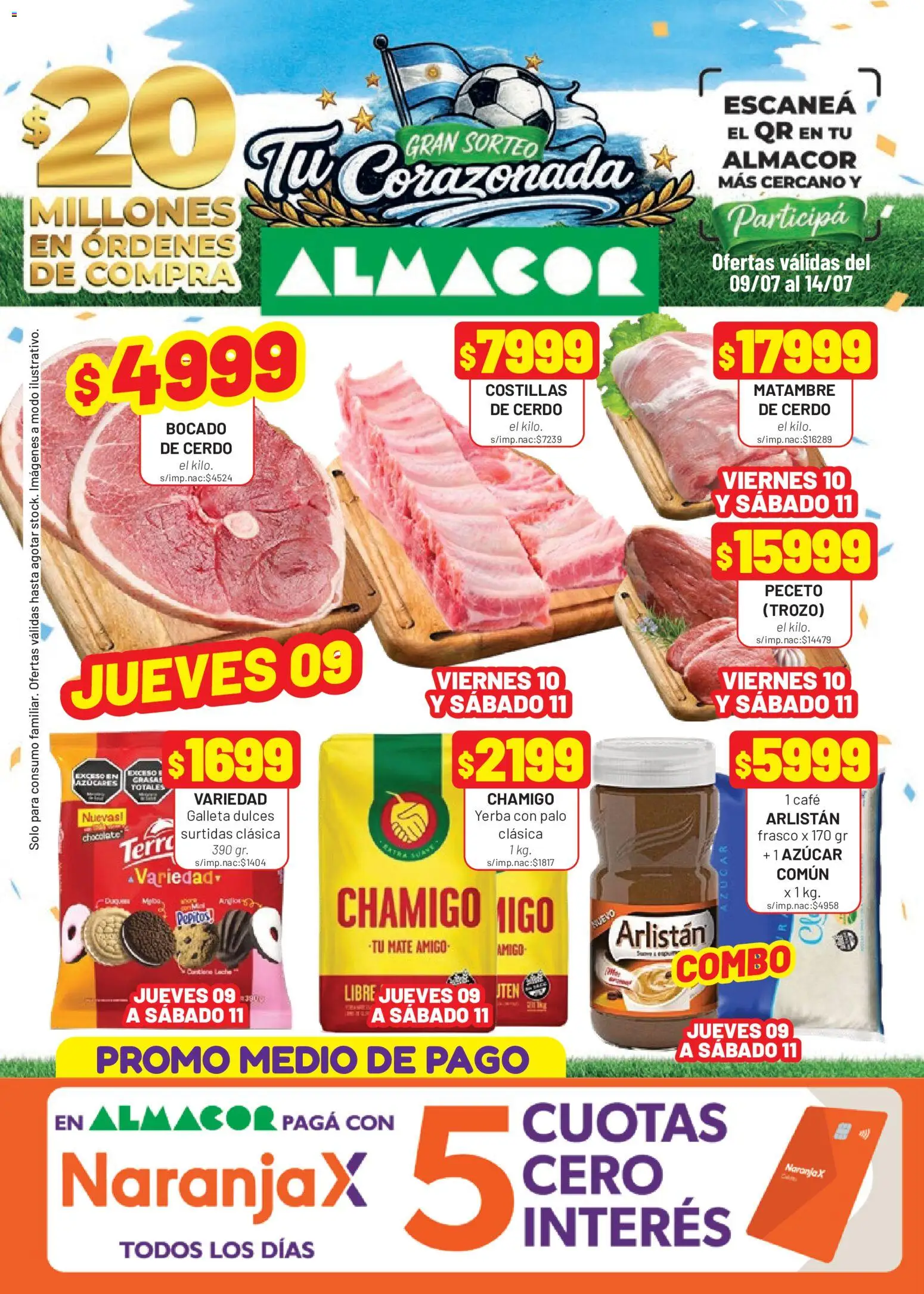 Almacor catálogo │ válido desde el 09/07/2026 | Página: 1 | Productos: Azucar, Yerba, Dulces, Cerdo