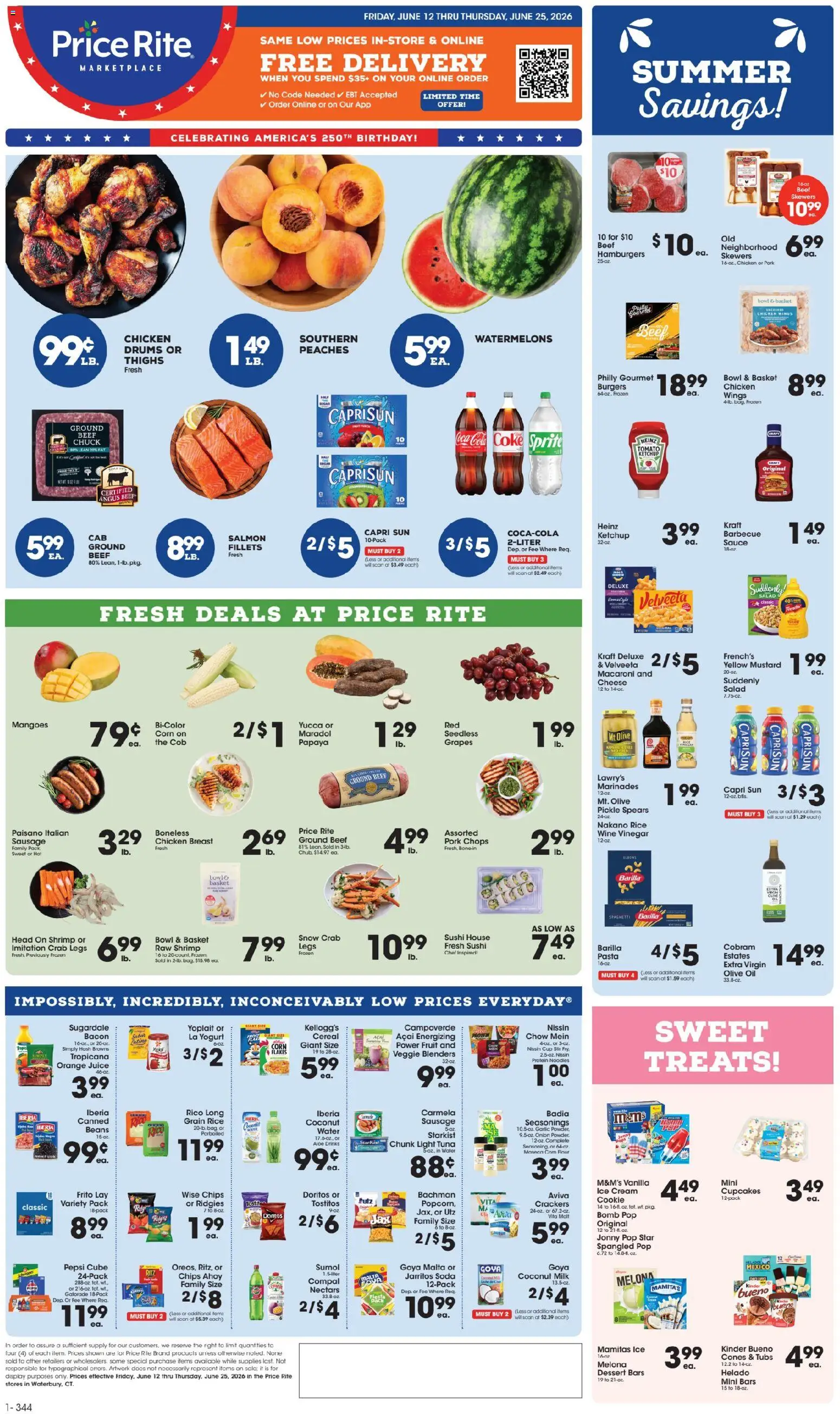 Price Rite Weekly Ad - valid from 11.06.2026 | Page: 1 | Products: Oil, Rice, Flakes, Ice cream