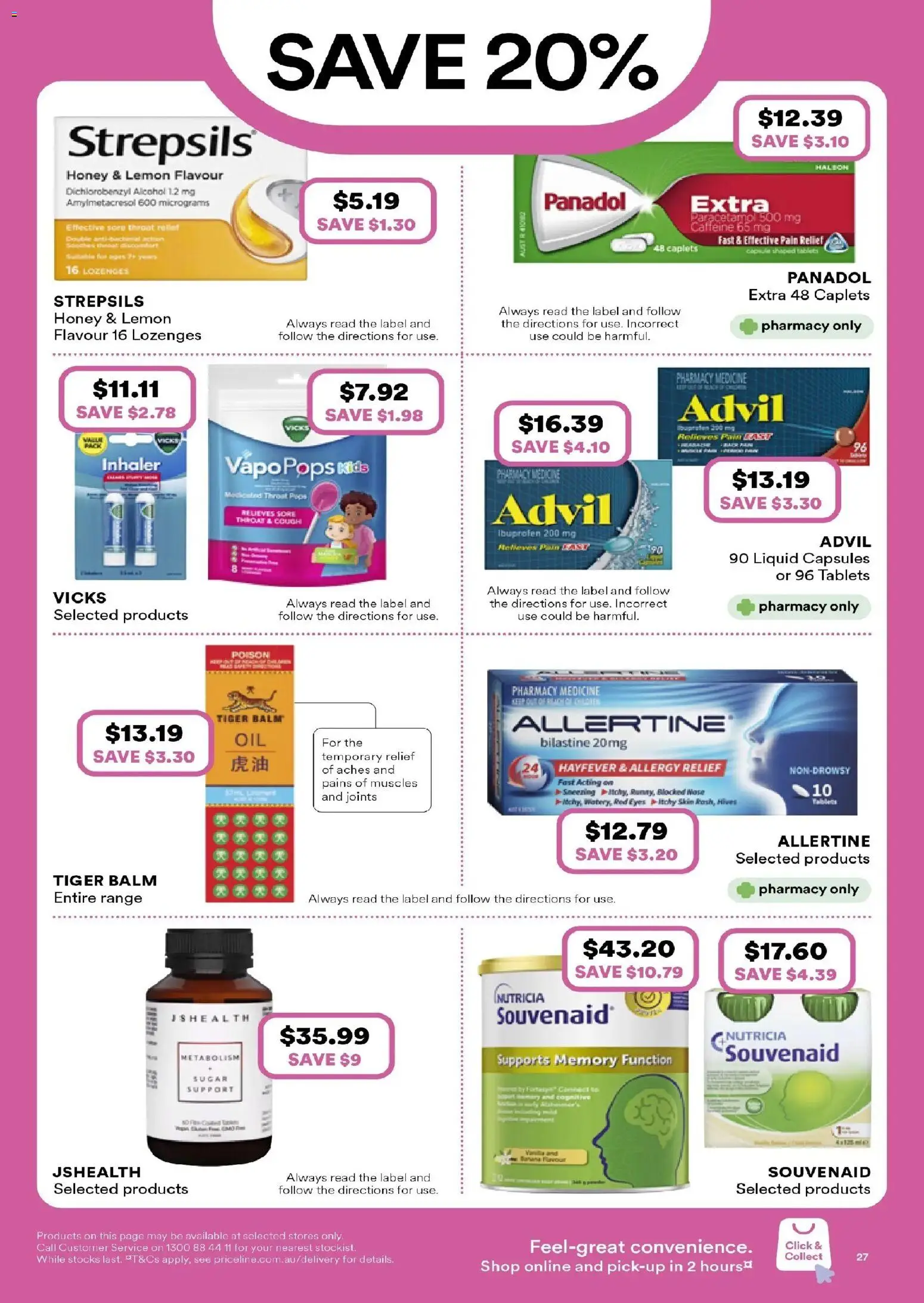 Priceline Pharmacy catalogue - valid from 19.02.2026 | Page: 27 | Products: Honey, Tablets, Pain relief, Allergy