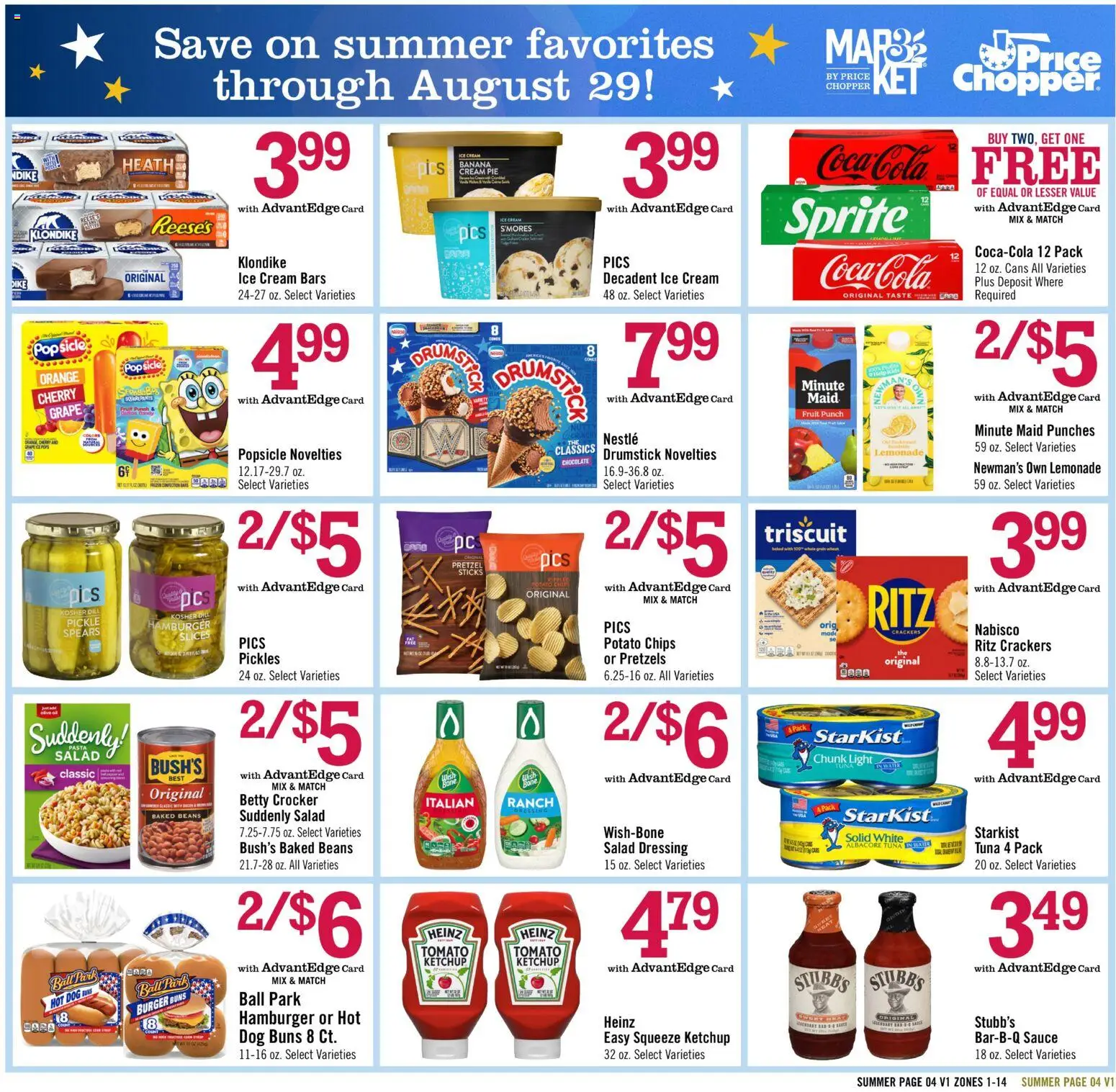 Price Chopper Celebrate Summer - valid from 07/12/2026 | Page: 4 | Products: Chocolate, Ice cream, Water, Sauce