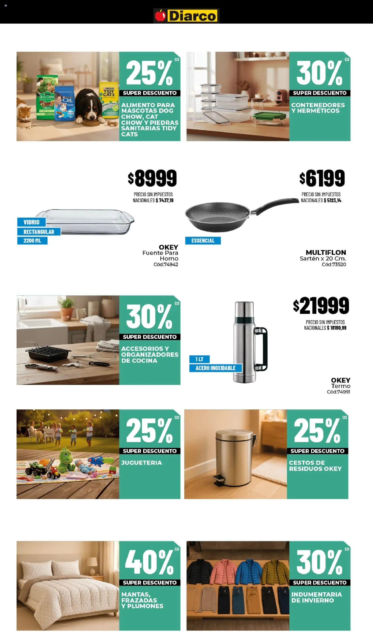 Diarco - Ofertas Interior │ válido desde el 03/08/2026 | Página: 18 | Productos: Horno, Termo, Sartén, Fuente