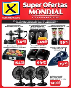 X Supermercados ofertas Mondial - Pré-Visualização do folheto da loja X Supermercados, válido de 09/07/2026