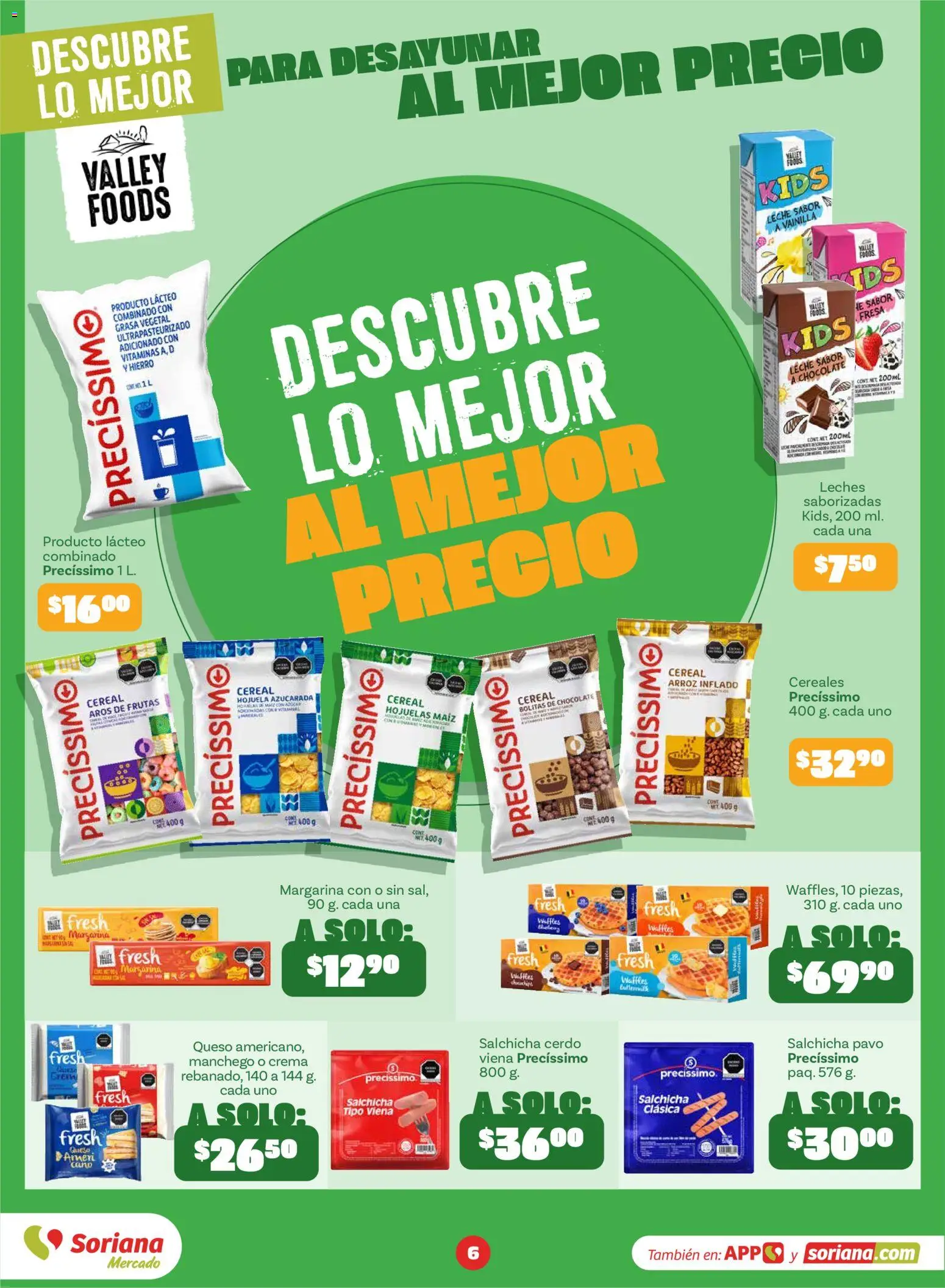 Nuevas ofertas de Soriana válidas en toda la República Mexicana desde el 01/09/2026. ¡Encuentra las mejores ofertas en Soriana Descubre lo mejor al mejor precio Mercado Nacional! | Página: 6 | Productos: Chocolate, Vainilla, Cerdo, Arroz
