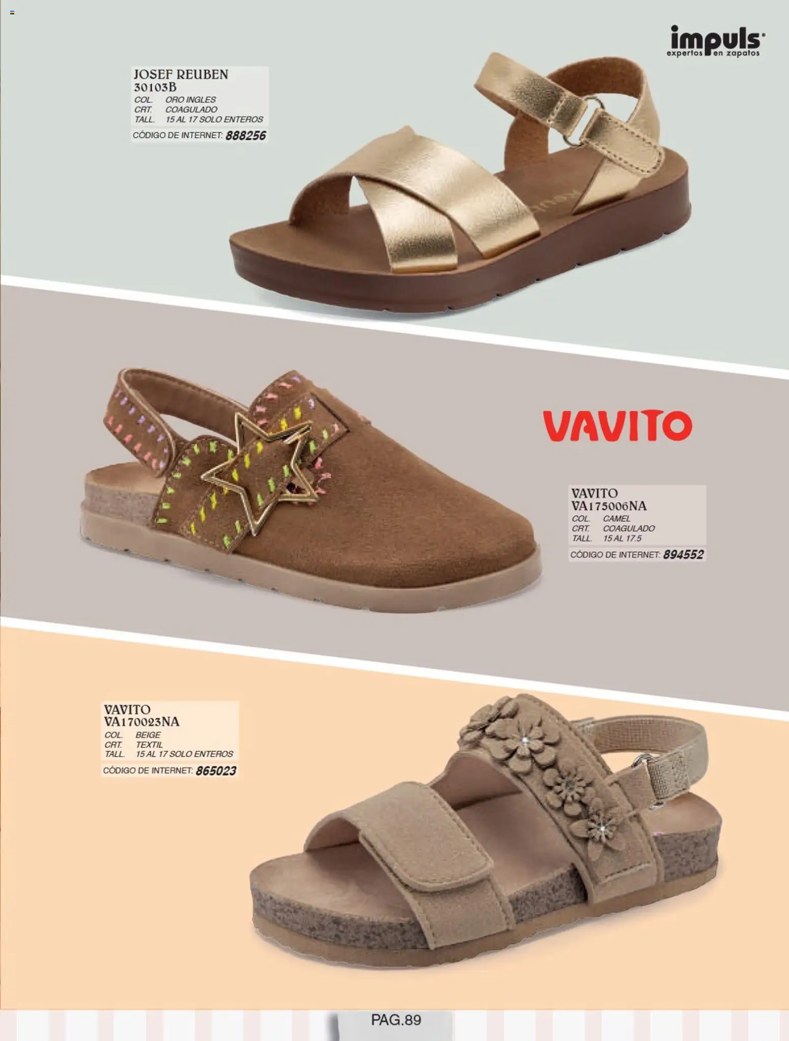 Nuevas ofertas de Impuls válidas en toda la República Mexicana desde el 01/07/2026. ¡Encuentra las mejores ofertas en Impuls catálogo Niña! | Página: 91 | Productos: Zapatos