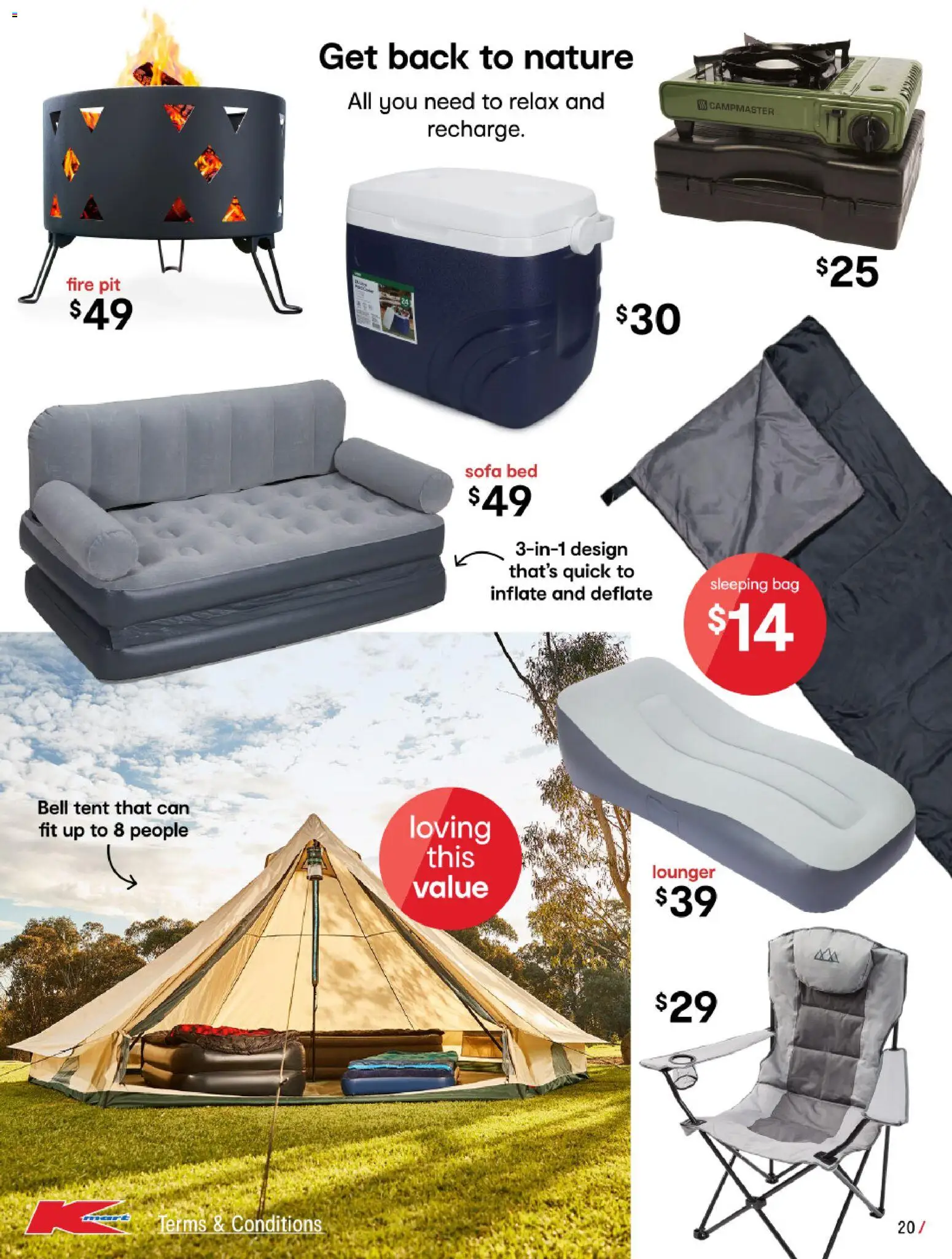 Kmart catalogue - valid from 27/08/2026 | Page: 20 | Products: Sofa, Sofa bed, Bag, Bed