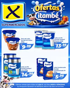 X Supermercados ofertas Itambé  - Pré-Visualização do folheto da loja X Supermercados, válido de 09.05.2026