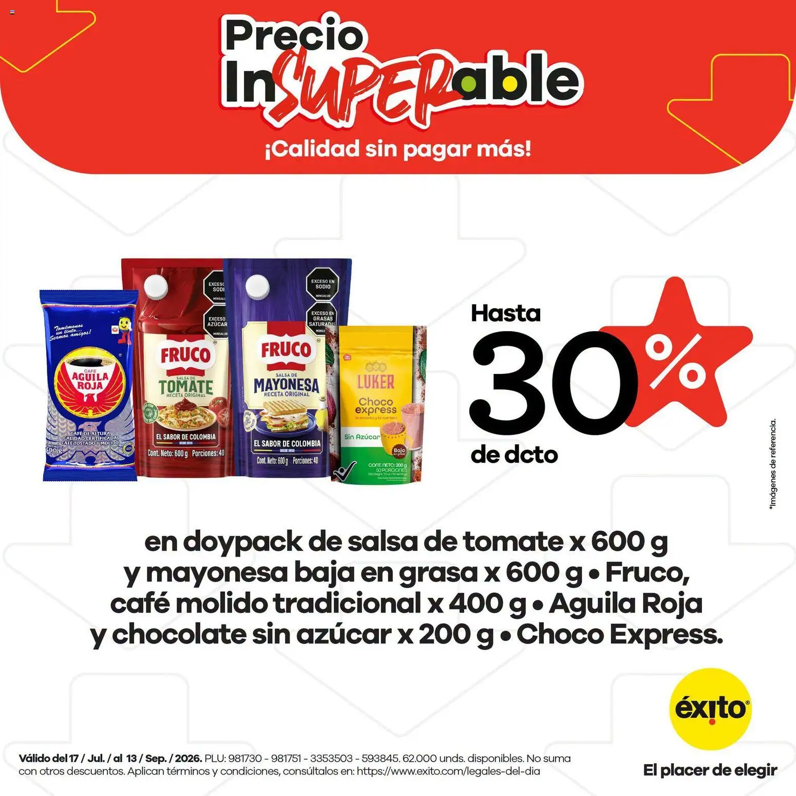 Éxito revista - valida desde el 17/07/2026 | Página: 2 | Productos: Bajo, Mayonesa, Tomate, Chocolate