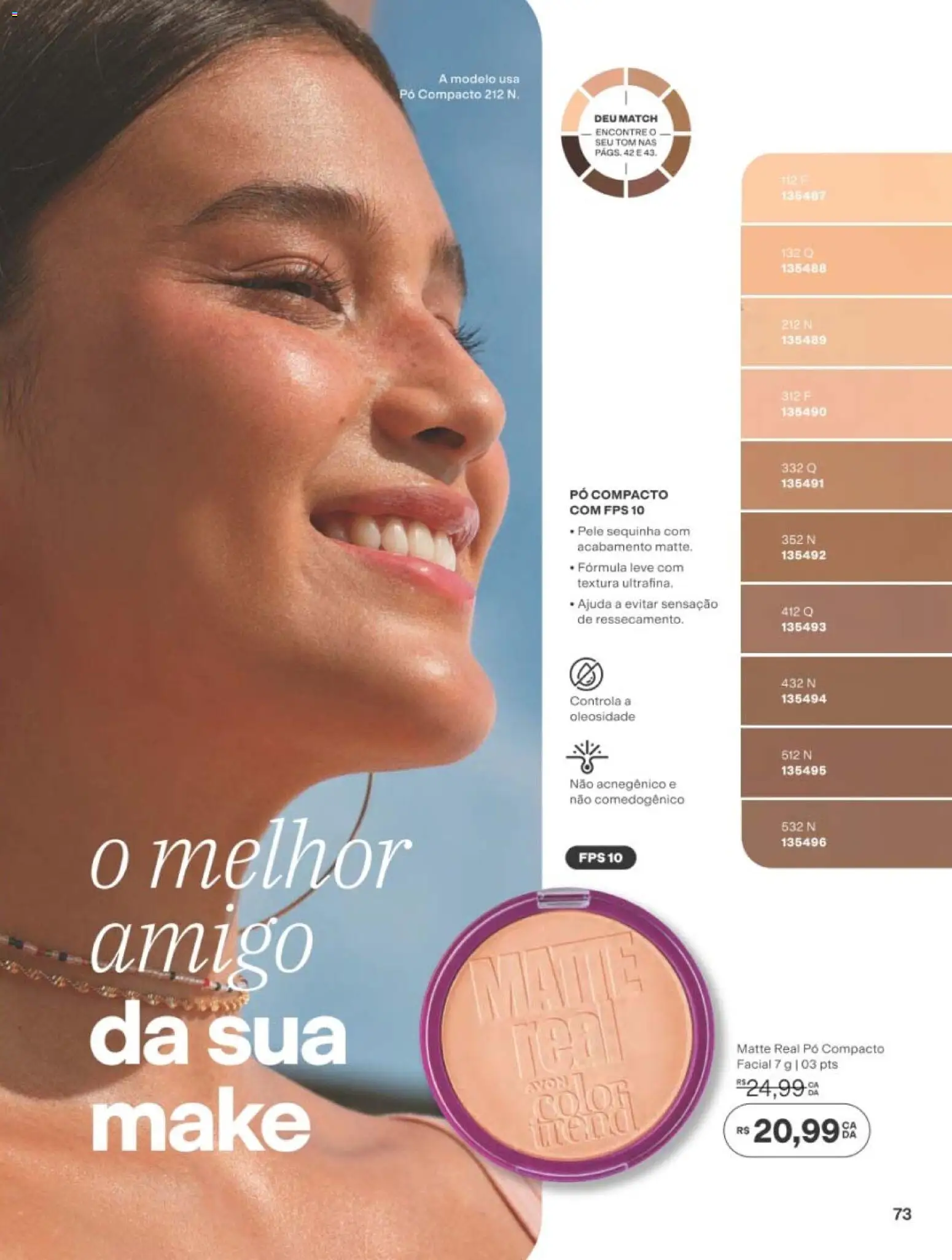 Avon Folheto - válido de 01/09/2026 | Página: 73 | Produtos: Pó compacto, Pó