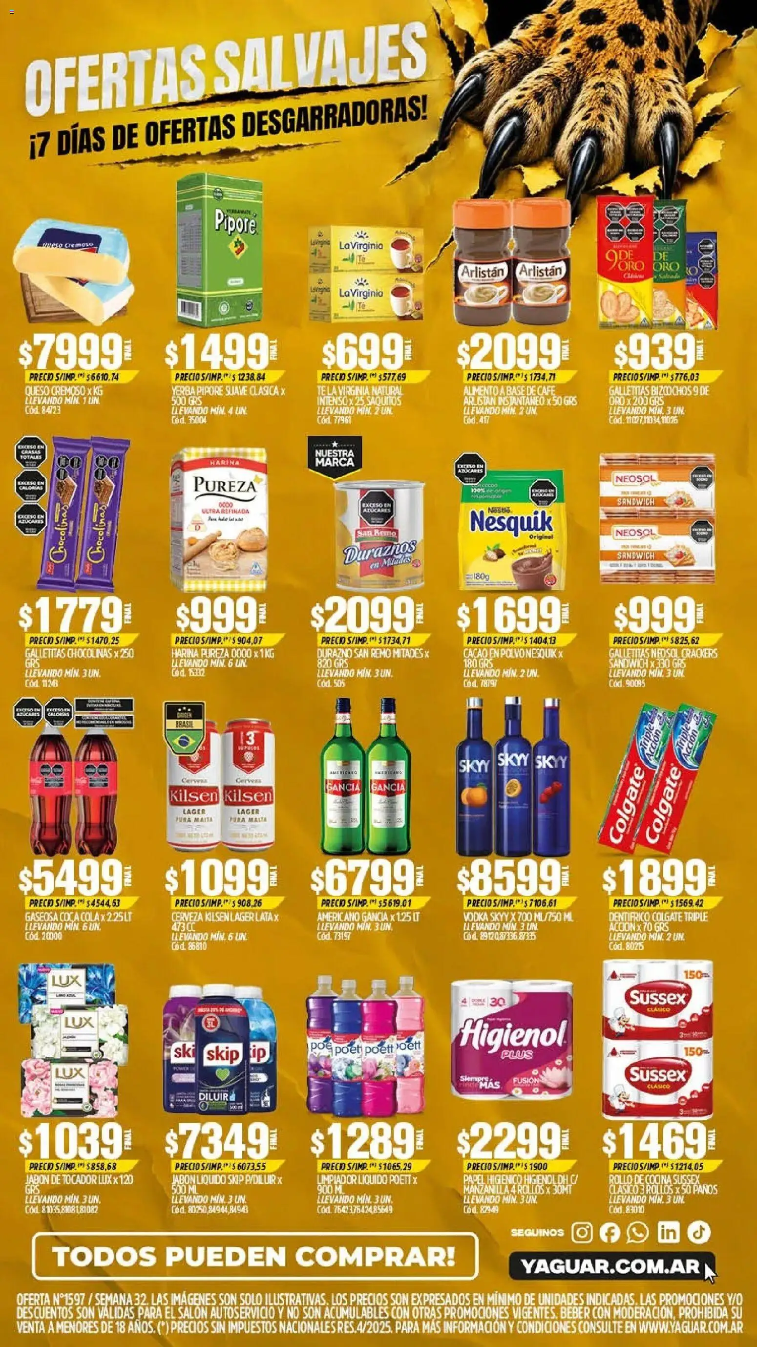 Yaguar - Oferta Semanal General Roca │ válido desde el 03/08/2026 | Página: 2 | Productos: Jabón, Café, Cerveza, Té