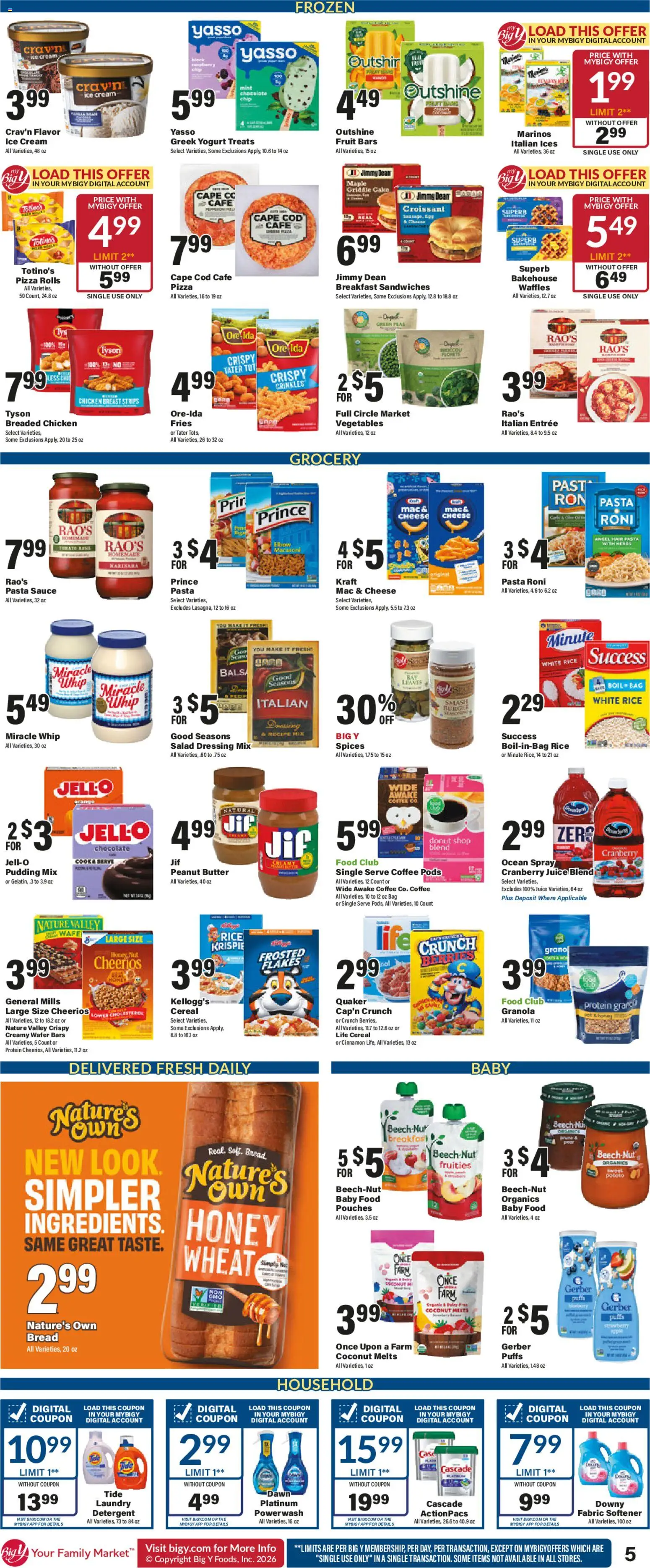 Big Y Weekly Ad - valid from 07/30/2026 | Page: 7 | Products: Coffee, Juice, Cream, Salad