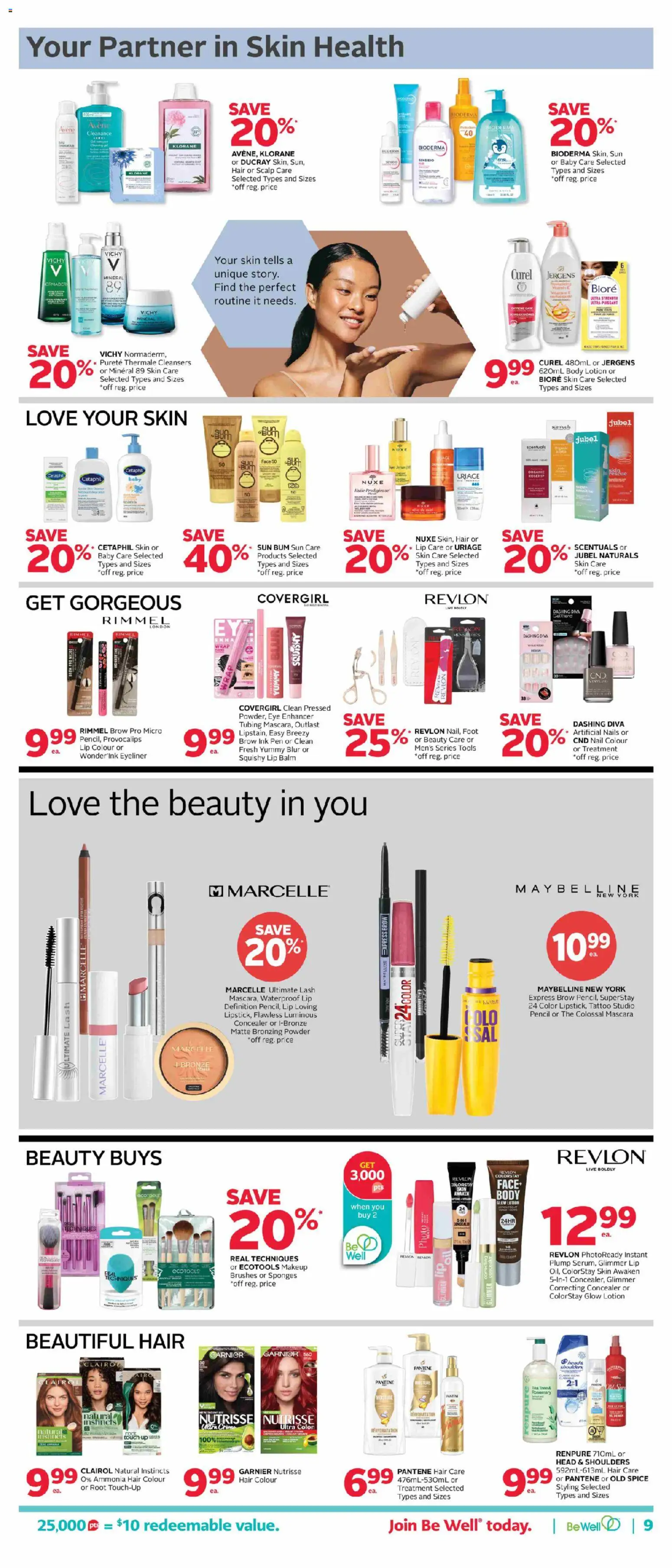 Rexall flyer valid from Sep 4, 2026 | Page: 17 | Products: Mascara, Body lotion, Sponges, Lip balm