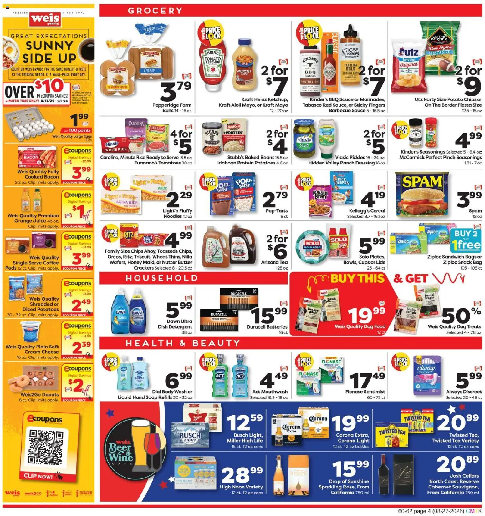 Weis Weekly Ad - valid from 08/27/2026 | Page: 4 | Products: Seasonings, Juice, Pickles, Tomato