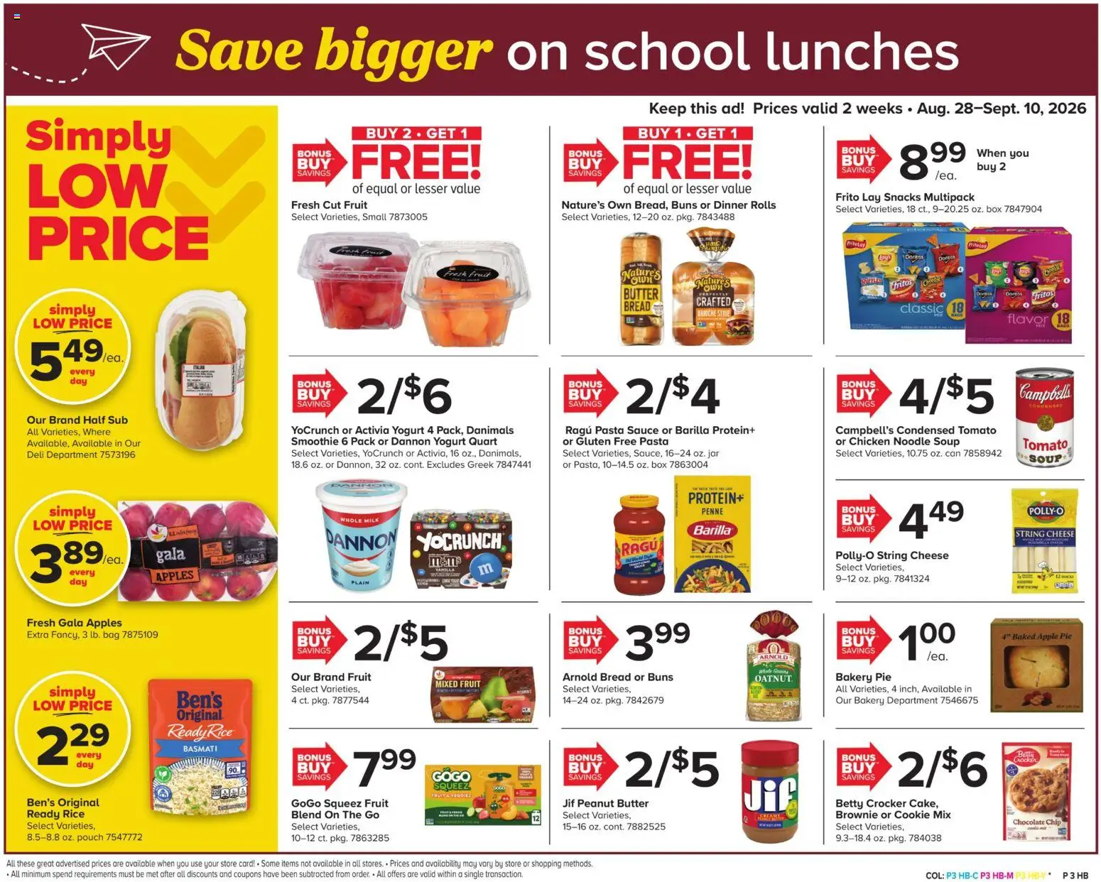 Giant Weekly Ad - valid from 08/28/2026 | Page: 4 | Products: Box, Peanut butter, Tomato, Barilla
