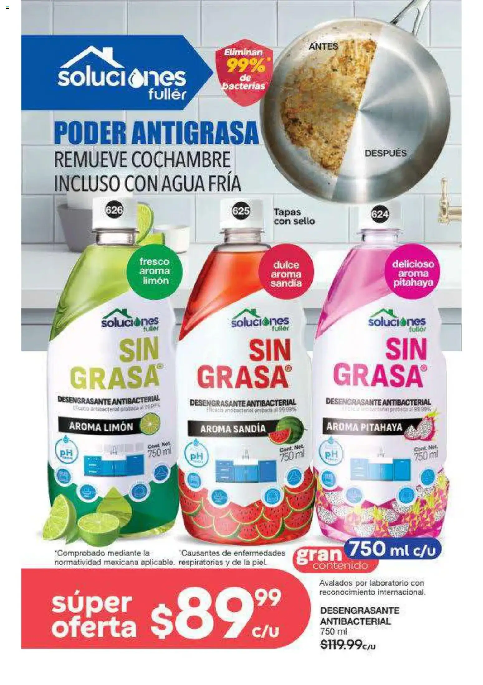 Nuevas ofertas de Fuller válidas en toda la República Mexicana desde el 16/09/2026. ¡Encuentra las mejores ofertas en Fuller campaña 12 2026! | Página: 171 | Productos: Agua, Limón, Desengrasante, Dulce