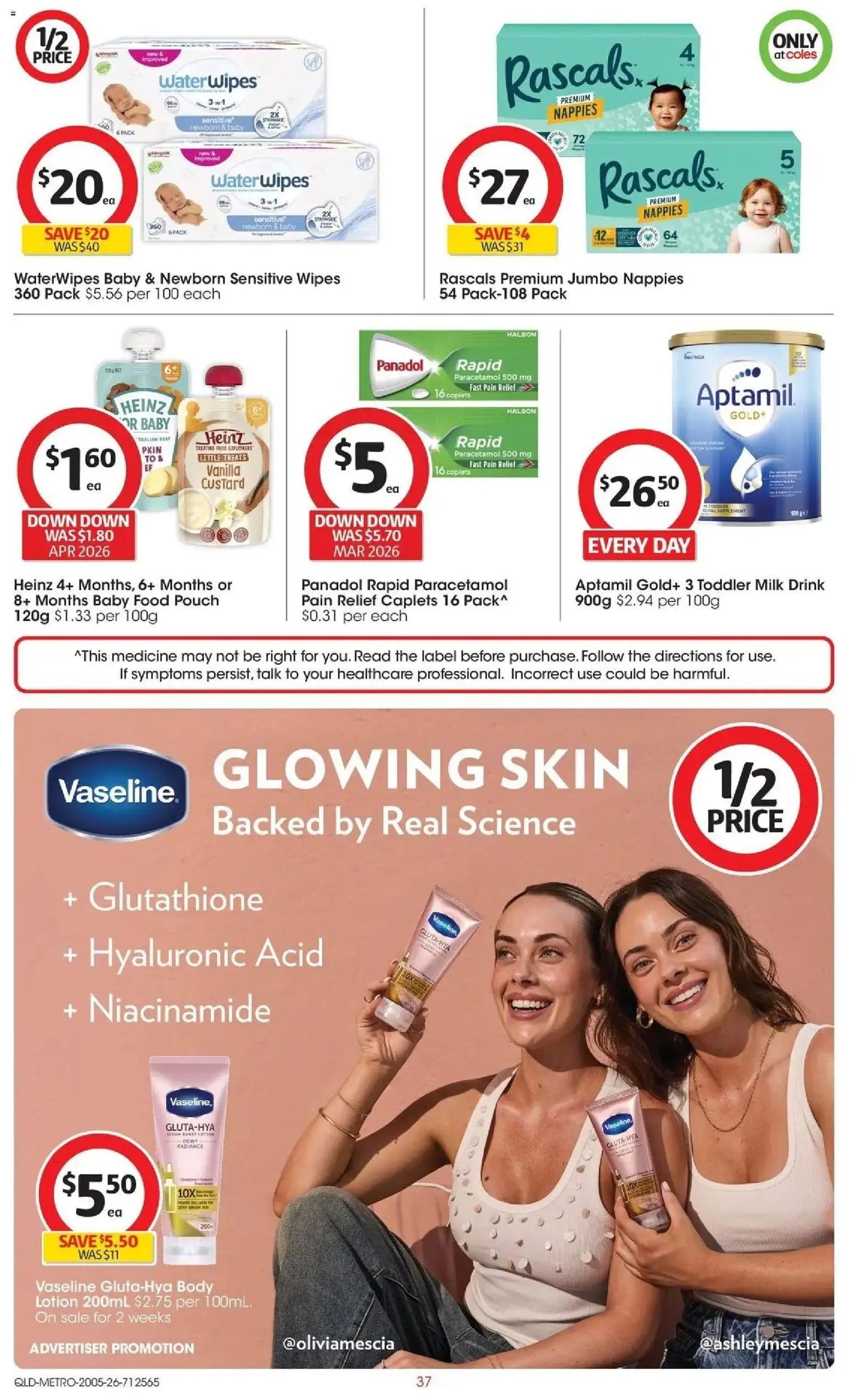 Coles catalogue - valid from 19.05.2026 | Page: 37 | Products: Milk, Baby food, Body lotion, Vaseline