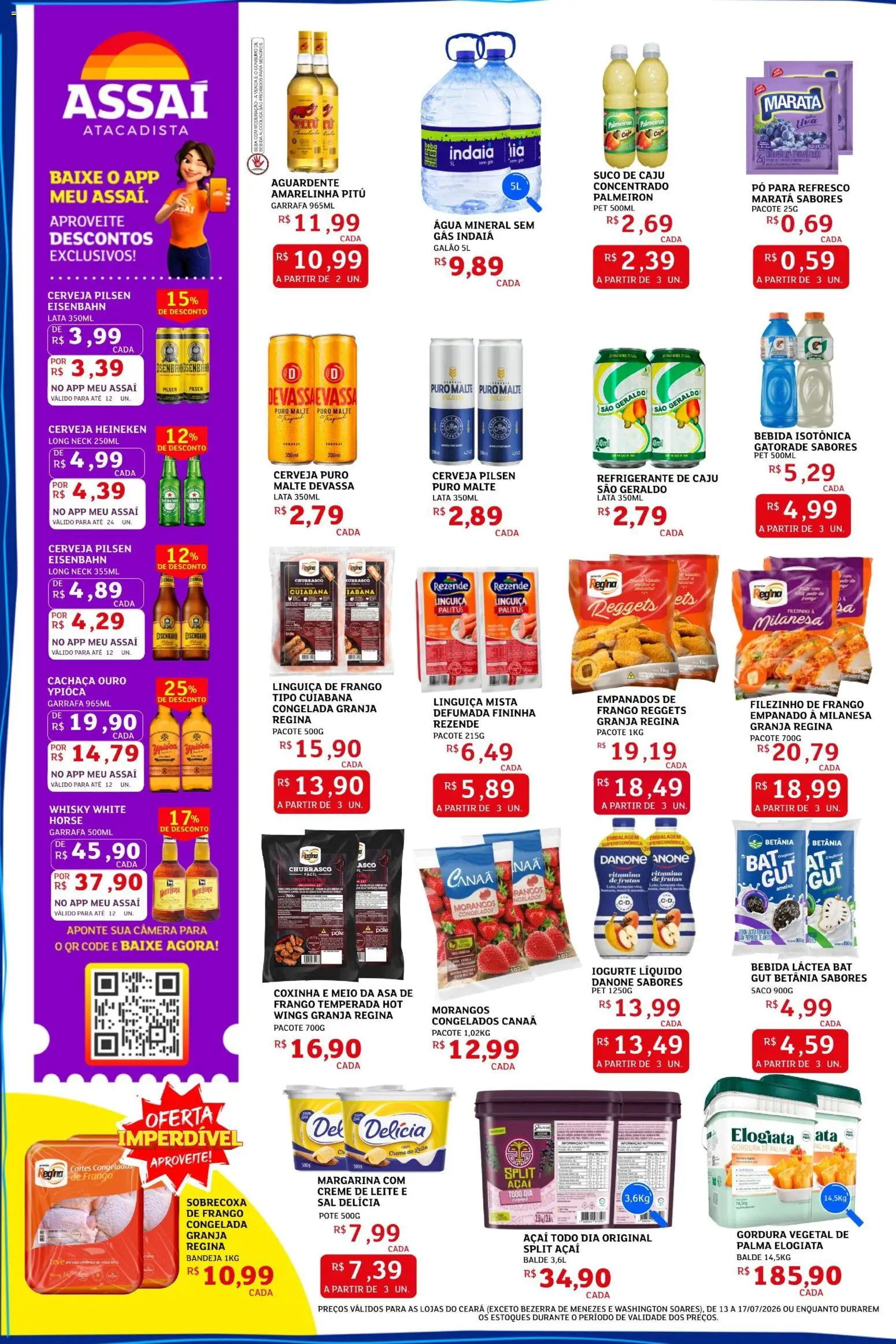 Assaí Atacadista Folheto - válido de 13/07/2026 | Página: 2 | Produtos: Cerveja, Morangos, Refrigerante, Câmera