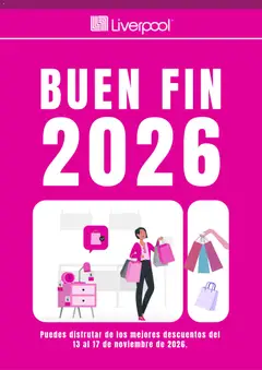 Vista previa de Liverpool Buen Fin aviso, nuevo folleto de la tienda, válido en México a partir del 08/10/2026