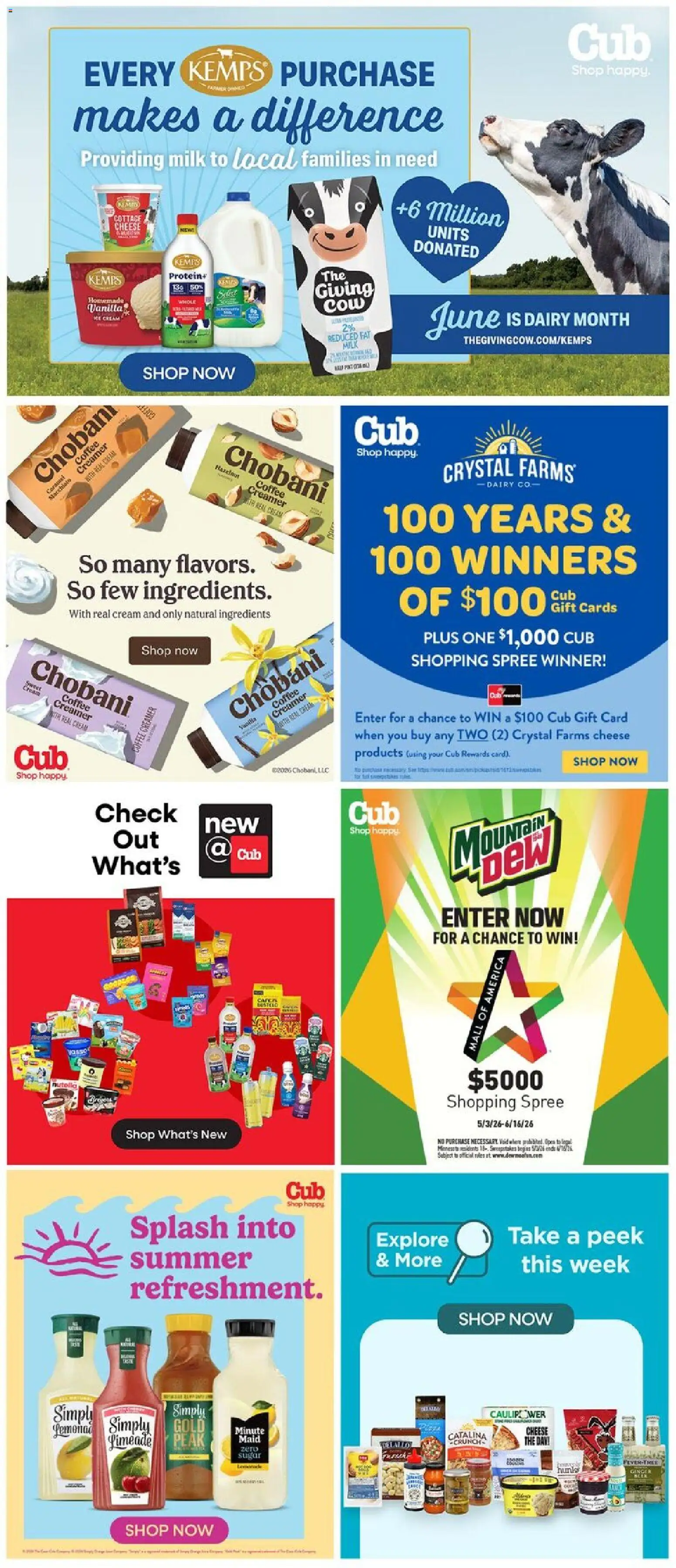 Cub Foods Weekly Ad - valid from 31.05.2026 | Page: 9 | Products: Milk, Coffee, Cream, Sugar