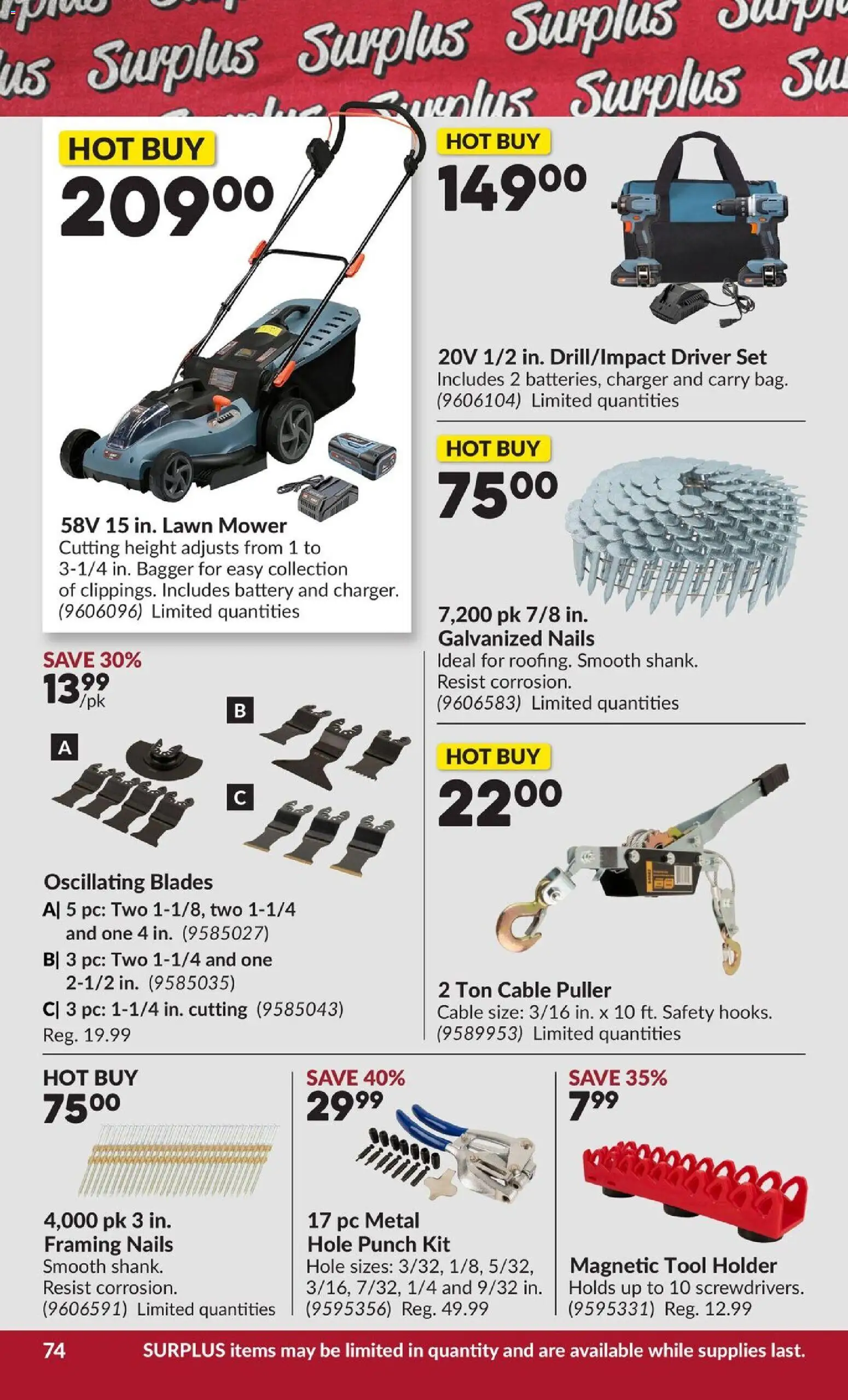 Princess Auto flyer valid from Jun 30, 2026 | Page: 79 | Products: PC, Cable, Mower, Battery