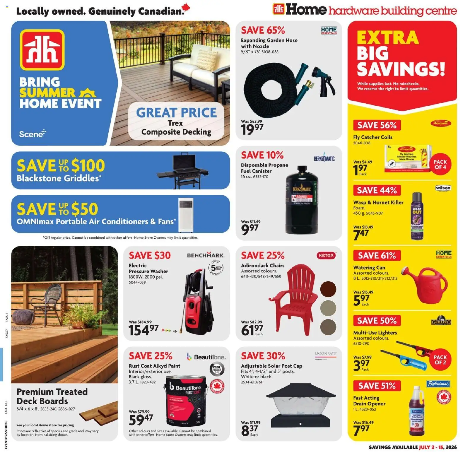Home Hardware flyer valid from Jul 2, 2026 | Page: 1 | Products: Cap, Coat