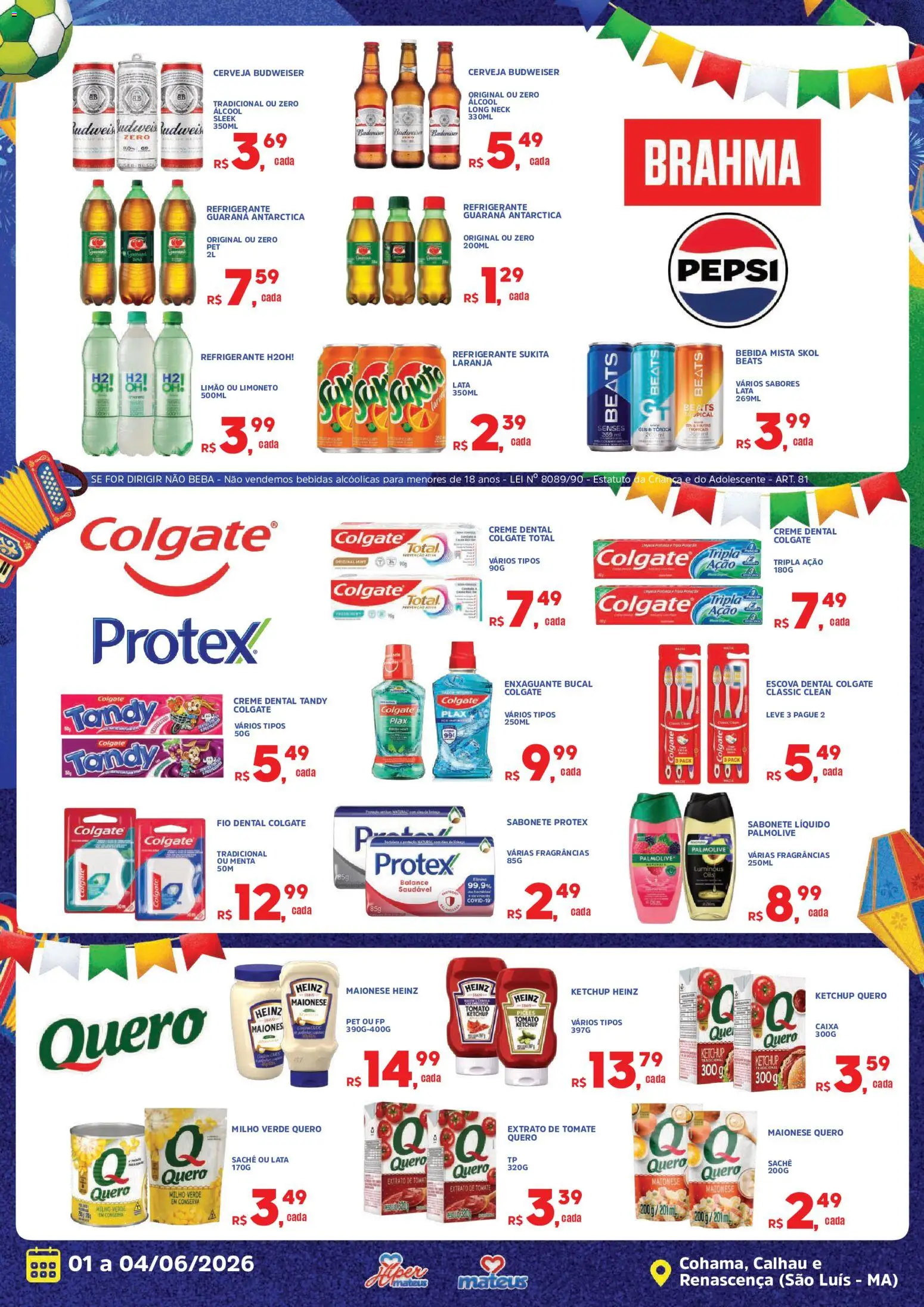 Mateus Folheto - válido de 01.06.2026 | Página: 4 | Produtos: Escova, Guaraná, Ketchup, Creme dental