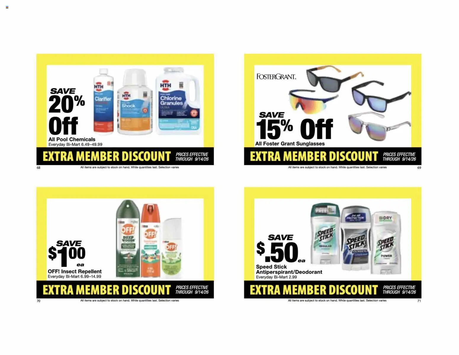Bi-Mart Extra Member Discount Book - valid from 08/24/2026 | Page: 19 | Products: Pool chemicals, Shock