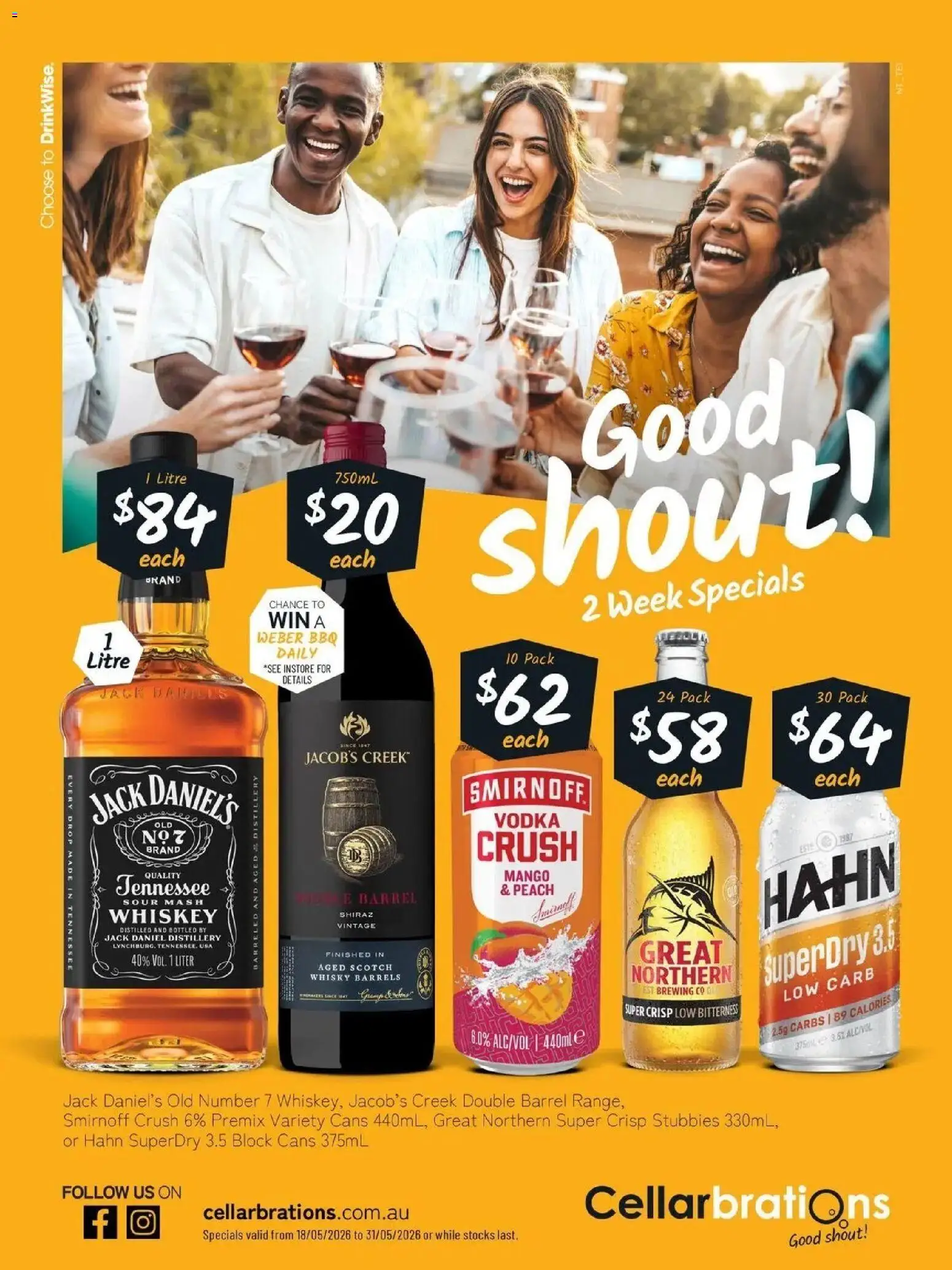 Cellarbrations catalogue - valid from 17.05.2026 | Page: 1 | Products: Vodka, Whiskey, Mango, Peach