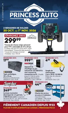 Preview of Princess Auto circulaire - 2 Semaines de Soldes ! from shop Princess Auto valid from Oct 20, 2026