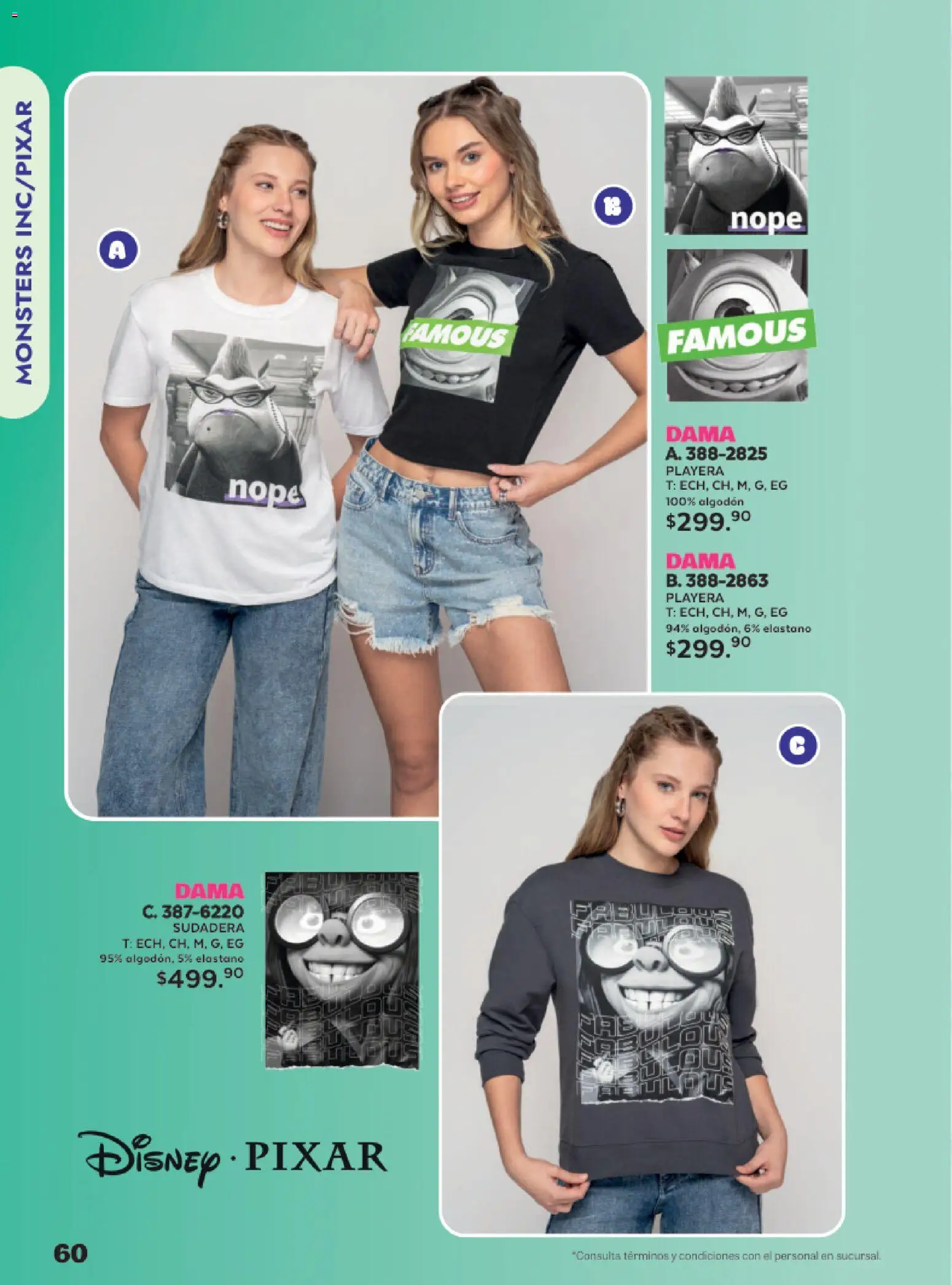 Nuevas ofertas de Andrea válidas en toda la República Mexicana desde el 24.05.2026. ¡Encuentra las mejores ofertas en Andrea catálogo Lo más divertindo en ropa! | Página: 60 | Productos: Algodón, Sudadera, Playera