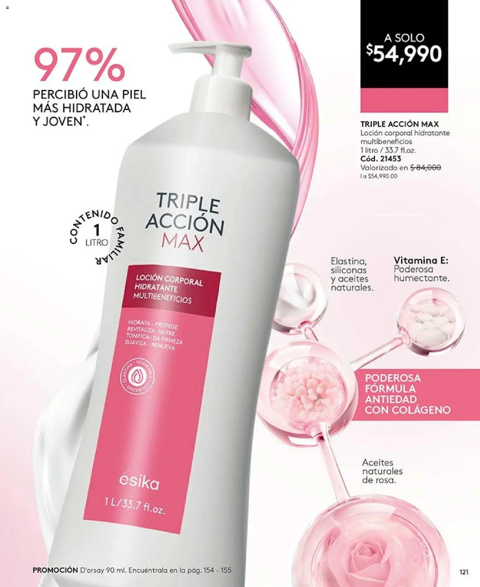 Ésika revista - valida desde el 07/08/2026 | Página: 121 | Productos: Loción, Loción corporal