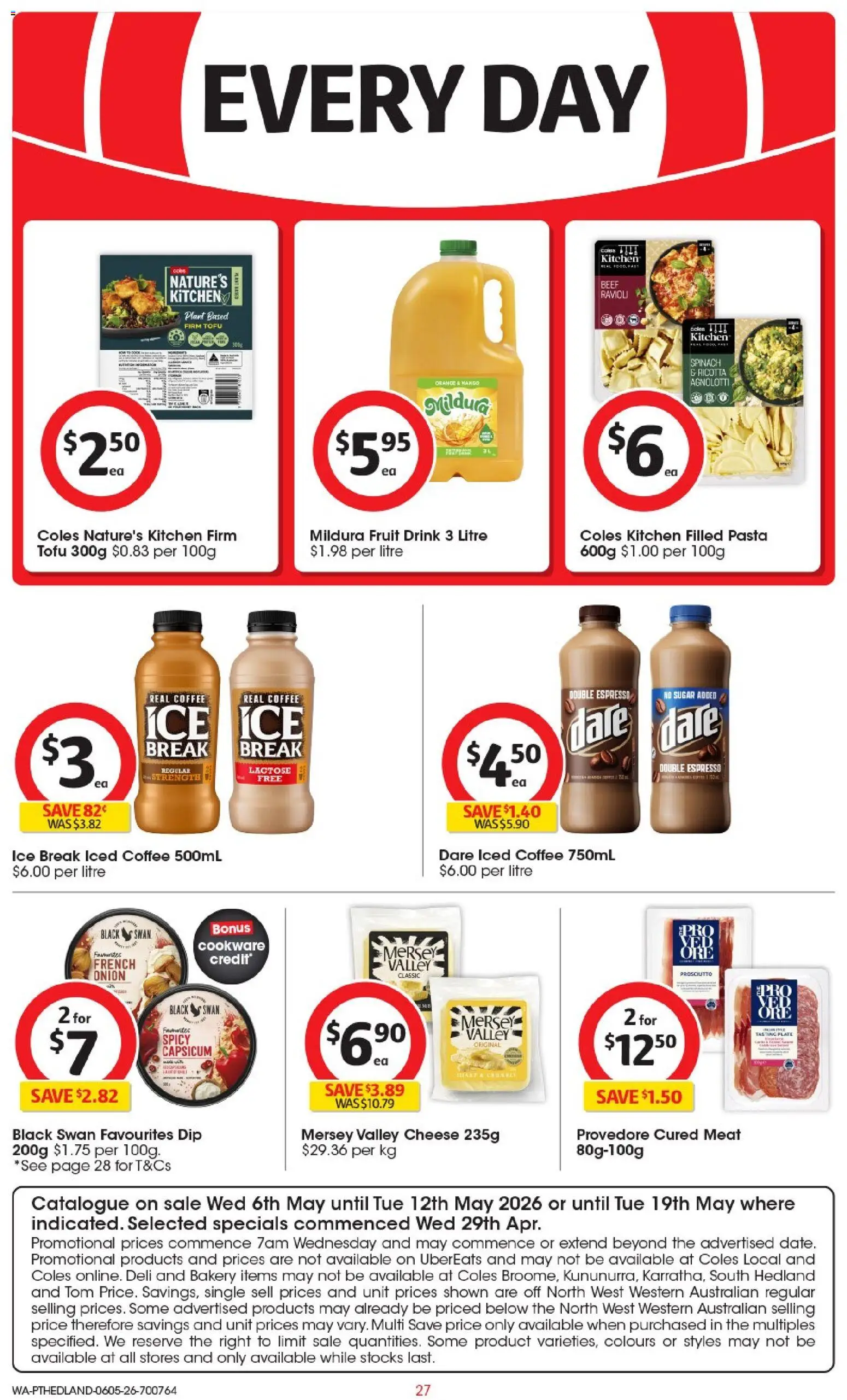 Coles catalogue - valid from 06.05.2026 | Page: 27 | Products: Capsicum, Cheese, Spinach, Bakery