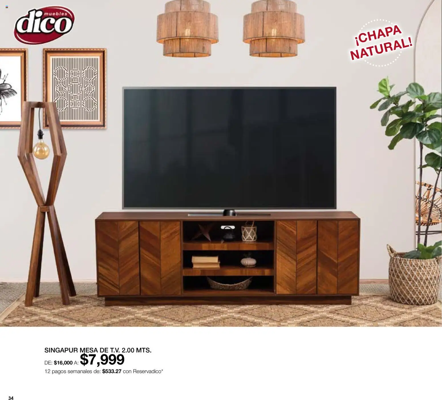 Nuevas ofertas de Muebles Dico válidas en toda la República Mexicana desde el 01/08/2026. ¡Encuentra las mejores ofertas en Muebles Dico catálogo! | Página: 34 | Productos: Mesa