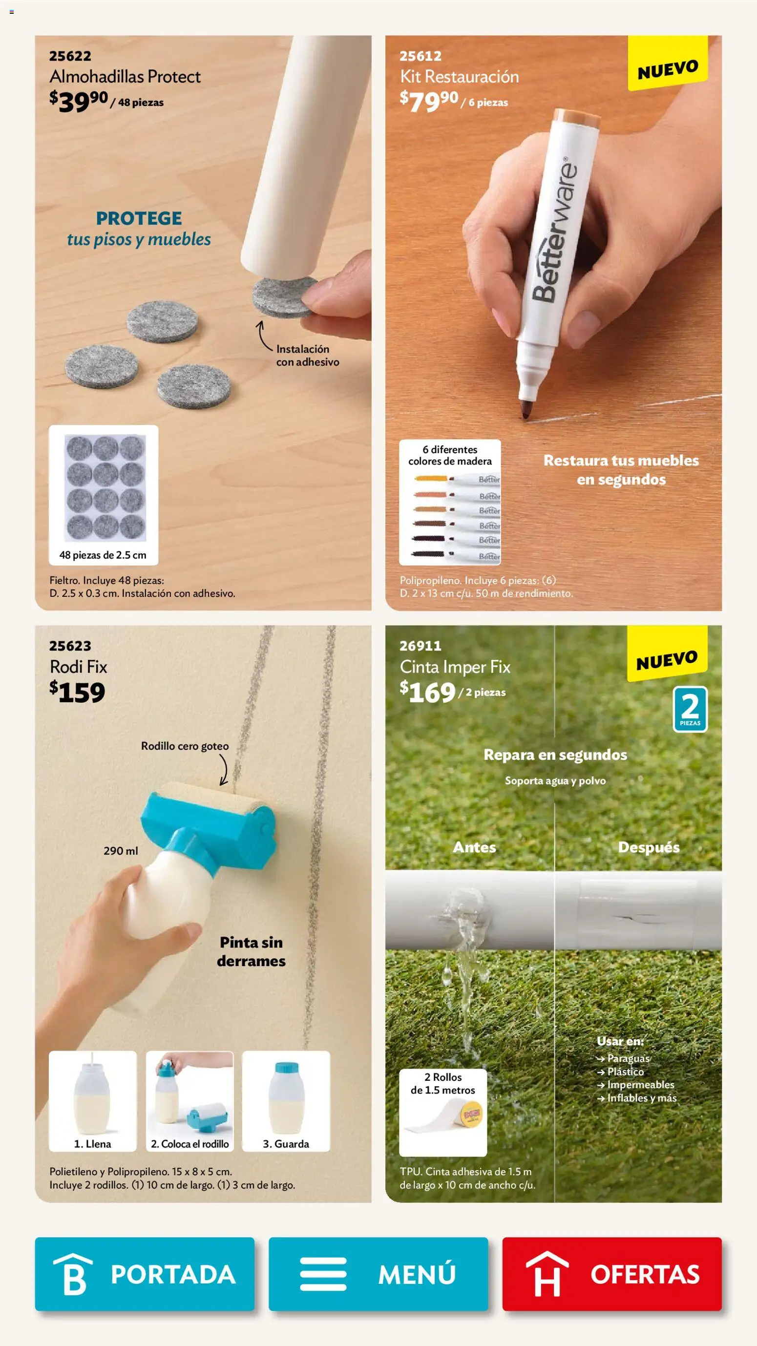 Nuevas ofertas de Betterware válidas en toda la República Mexicana desde el 02/02/2026. ¡Encuentra las mejores ofertas en Betterware campaña 2 2026! | Página: 31 | Productos: Agua, Cinta, Polvo, Rodillo