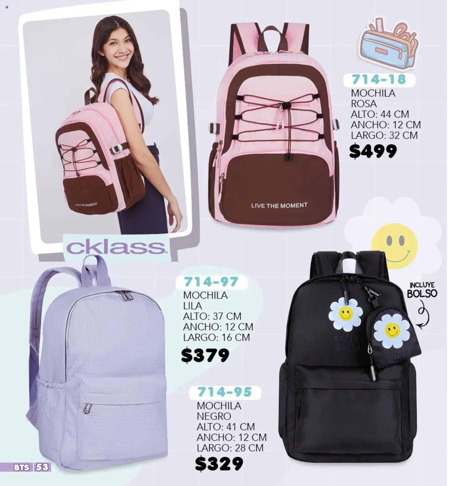 Nuevas ofertas de Cklass válidas en toda la República Mexicana desde el 09.06.2026. ¡Encuentra las mejores ofertas en Cklass catálogo Escolar! | Página: 54 | Productos: Bolso, Mochila