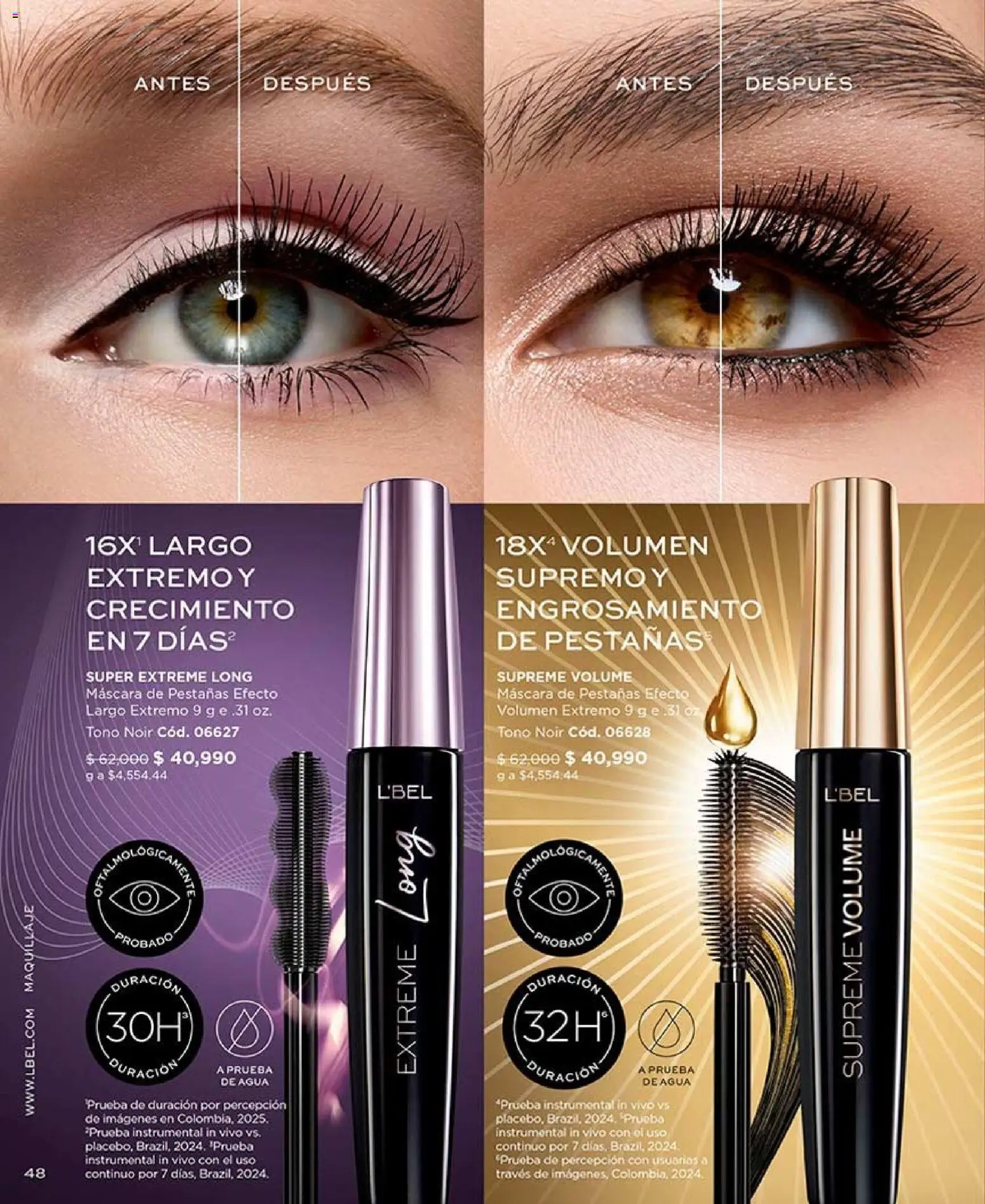 L'Bel revista - valida desde el 28/08/2026 | Página: 48 | Productos: Agua, Maquillaje, Máscara