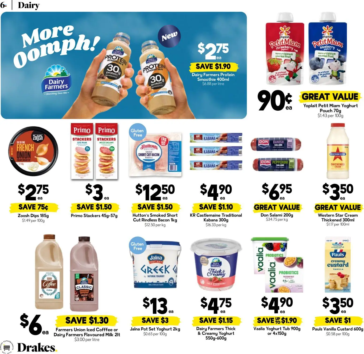 Drakes catalogue - valid from 22/07/2026 | Page: 6 | Products: Milk, Dairy, Ham, Cream