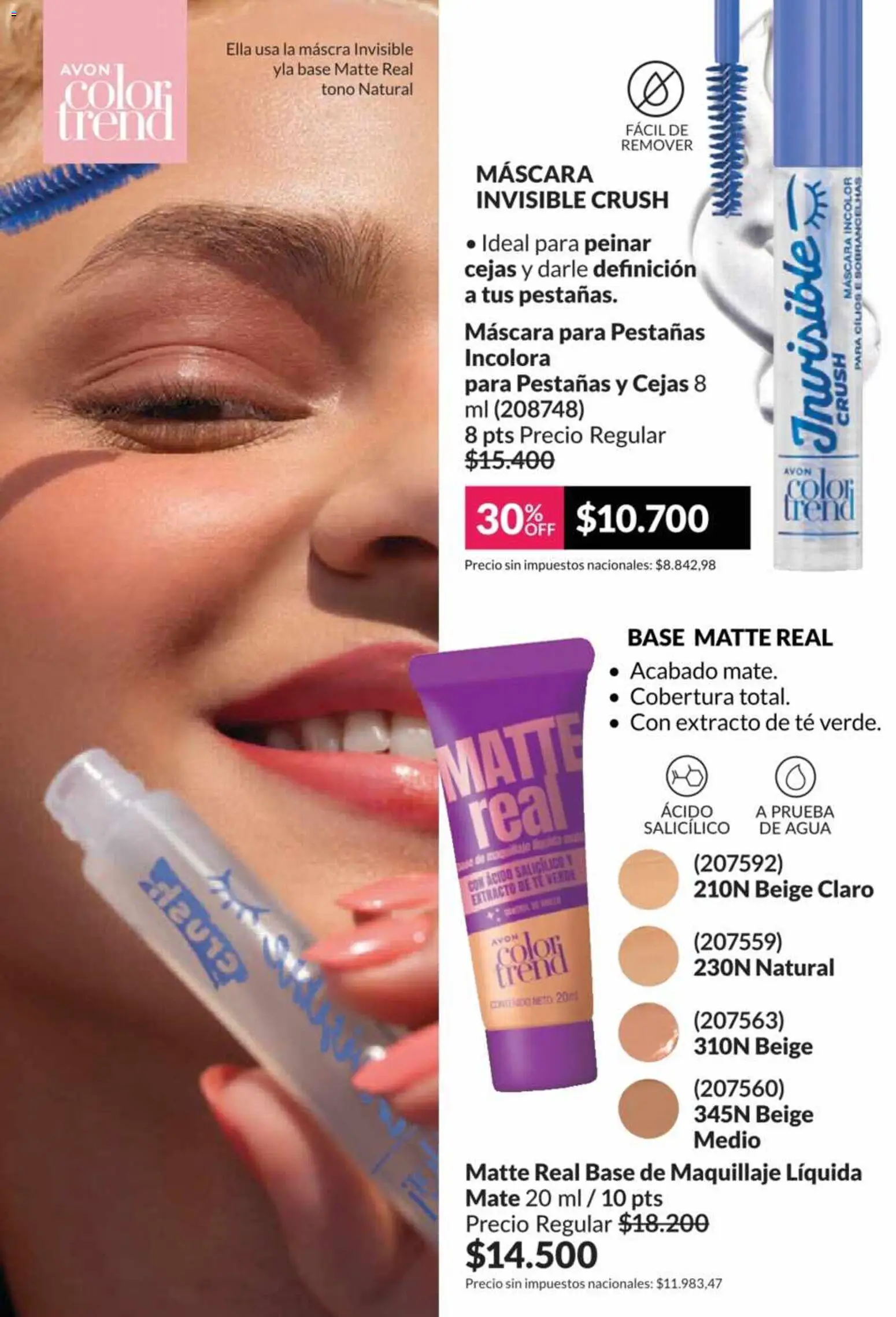 Catálogo AVON Campaña 5/2026 │ válido desde el 01.05.2026 | Página: 59 | Productos: Base de maquillaje, Maquillaje, Agua, Té